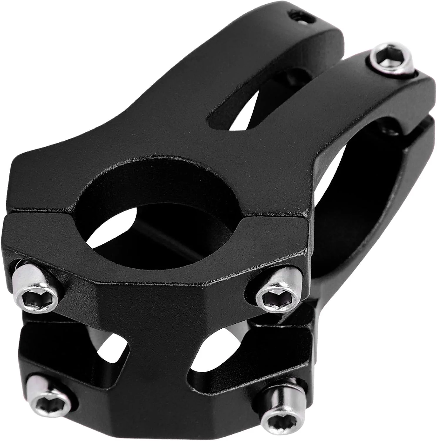 کرپی فرمان کوتاه آنودایز شده سندبلاست دوچرخه برای دوچرخه‌های سراشیبی، مناسب برای فرمان‌های 25.4 میلی‌متری (مشکی)