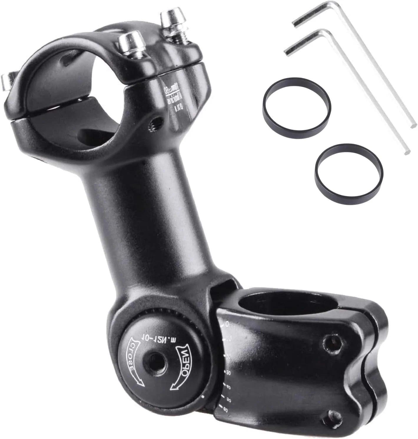 آداپتور فرمان دوچرخه آزارکسیس 25.4 میلی‌متر 31.8 میلی‌متر، طول 70 میلی‌متر 80 میلی‌متر 90 میلی‌متر 110 میلی‌متر 120 میلی‌متر 130 میلی‌متر، با قابلیت تنظیم 17 35 45 60 درجه، مناسب برای دوچرخه کوهستان، دوچرخه جاده، BMX و دوچرخه‌سواری