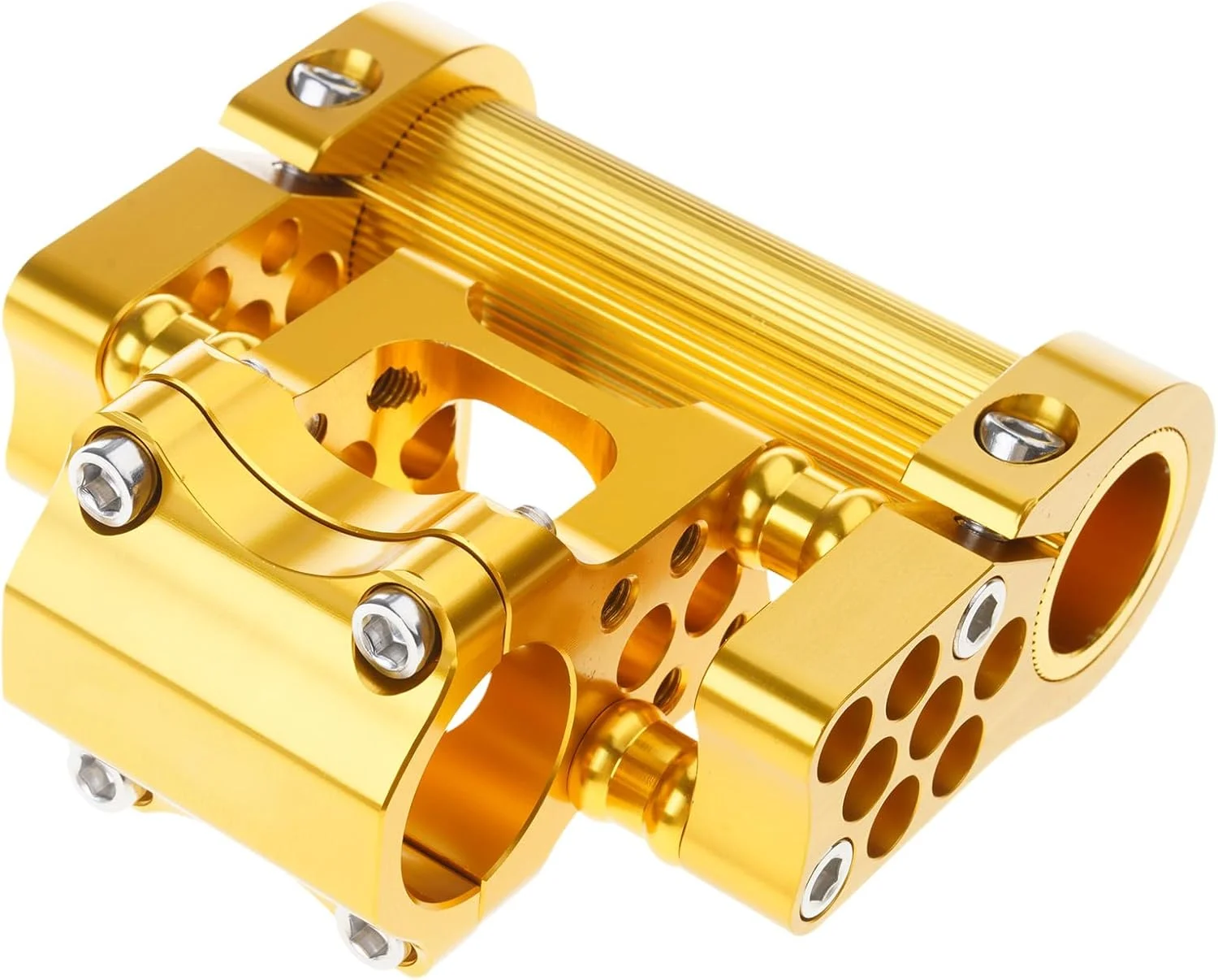 دسته دوشاخ قابل تنظیم دوچرخه آلیاژ آلومینیوم تاشو سوراخ دار 25.4 میلی متر