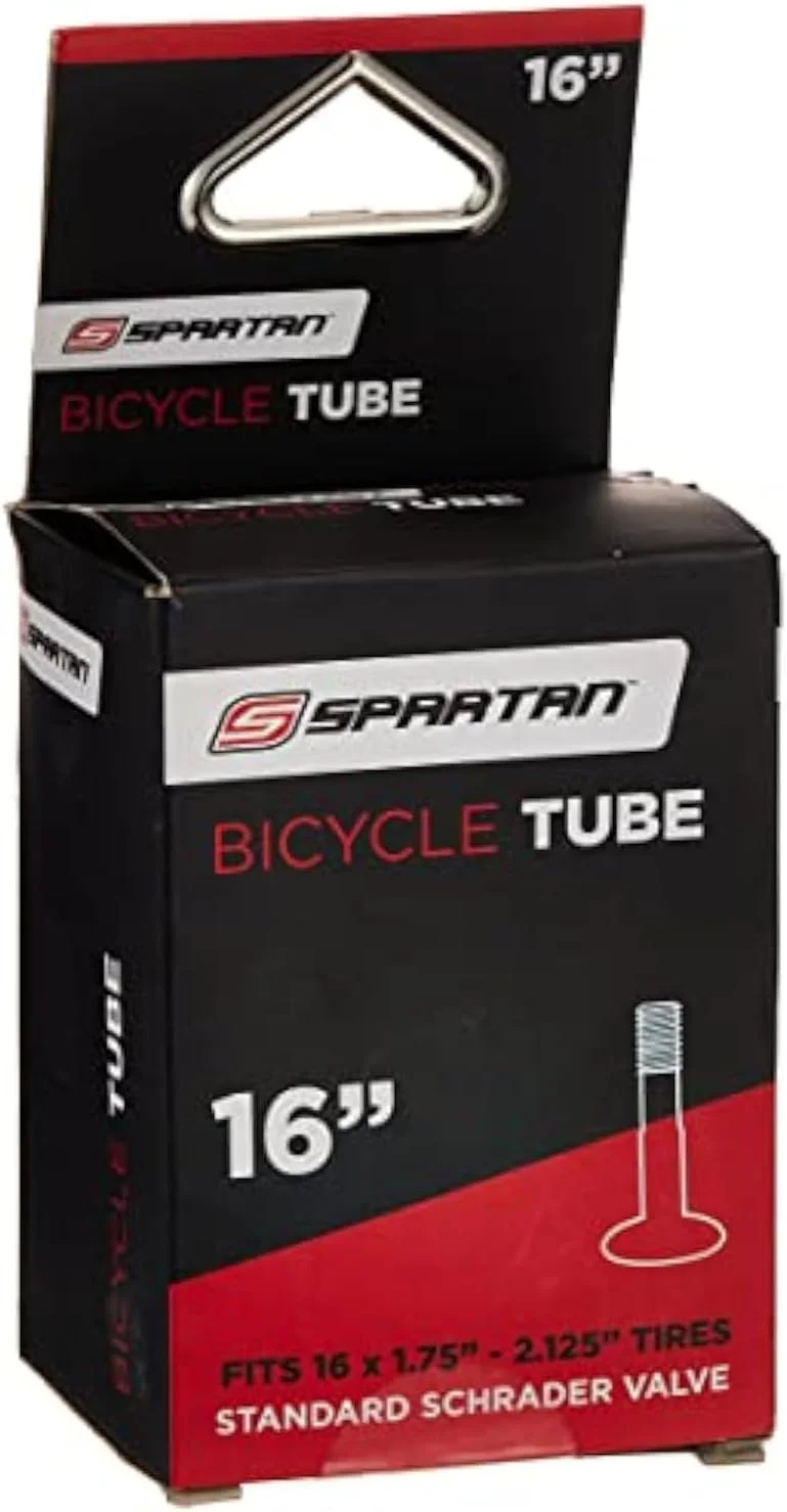 تیوپ دوچرخه اسپارتان سایز ۱۶ اینچ، مشکی، مدل Sp-9045