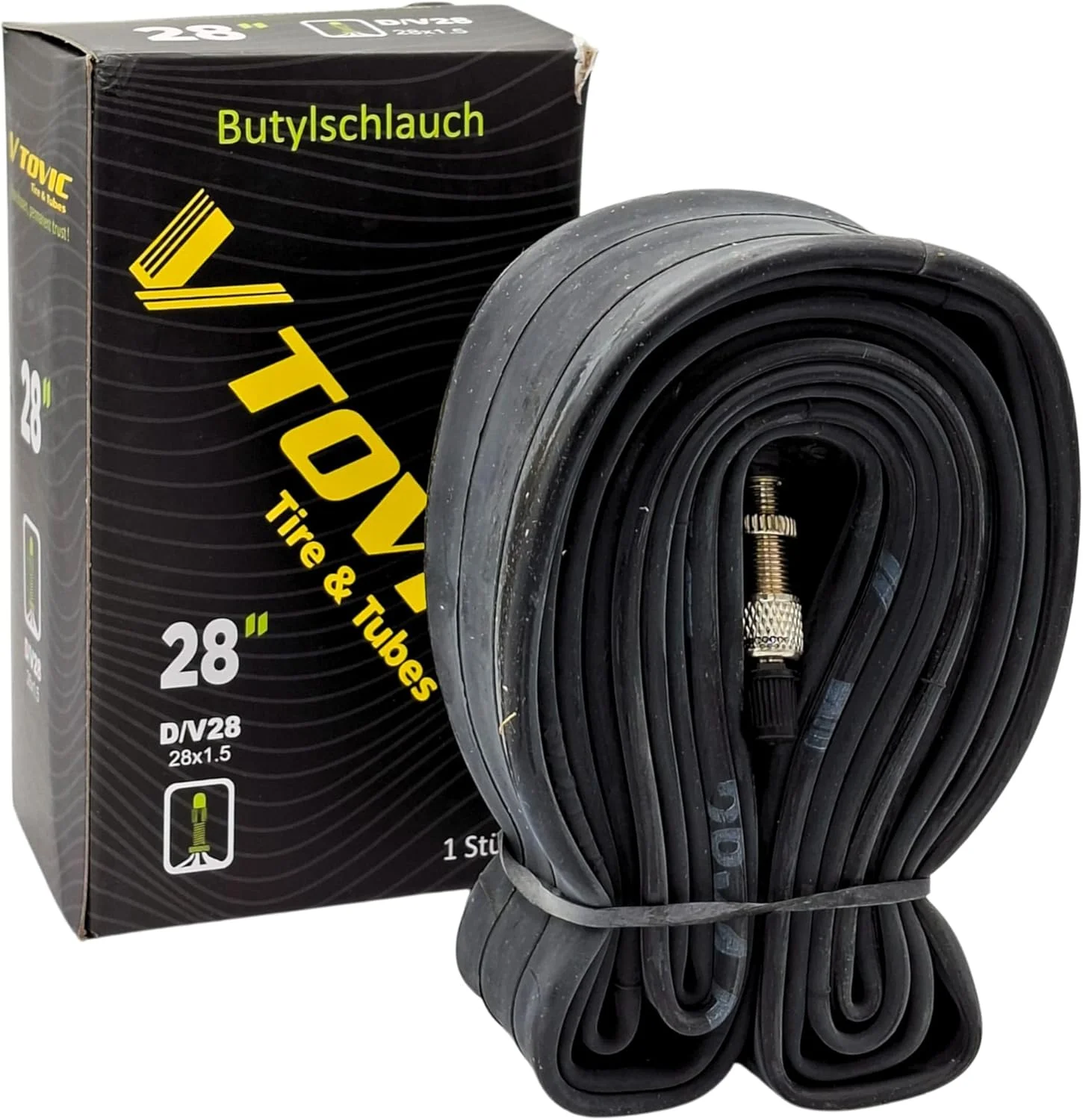 تیوب دوچرخه 28 اینچی 28x1.5 – لاستیک بوتیل با والف DV 28 میلیمتری، تیوب بادوام جایگزین برای دوچرخههای جادهای، کوهستانی، شهری و ویلچر تیوب دوچرخه 28 اینچی 28x1.5 – لاستیک بوتیل با والف DV 28 میلیمتری، تیوب بادوام جایگزین برای دوچرخههای جادهای، کوهستانی، شهری و ویلچر