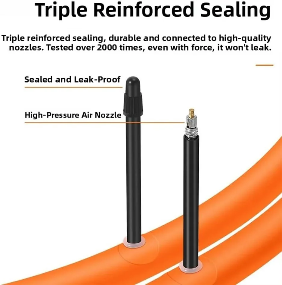 دو عدد تیوب داخلی دوچرخه TPU، فوق سبک، سازگار با سایزهای 700×18C/700×23C/700×25C/700×28C/700×30C/700×32C، تیوب فوق سبک مناسب دوچرخه های جاده ای با والف 45 میلی متری