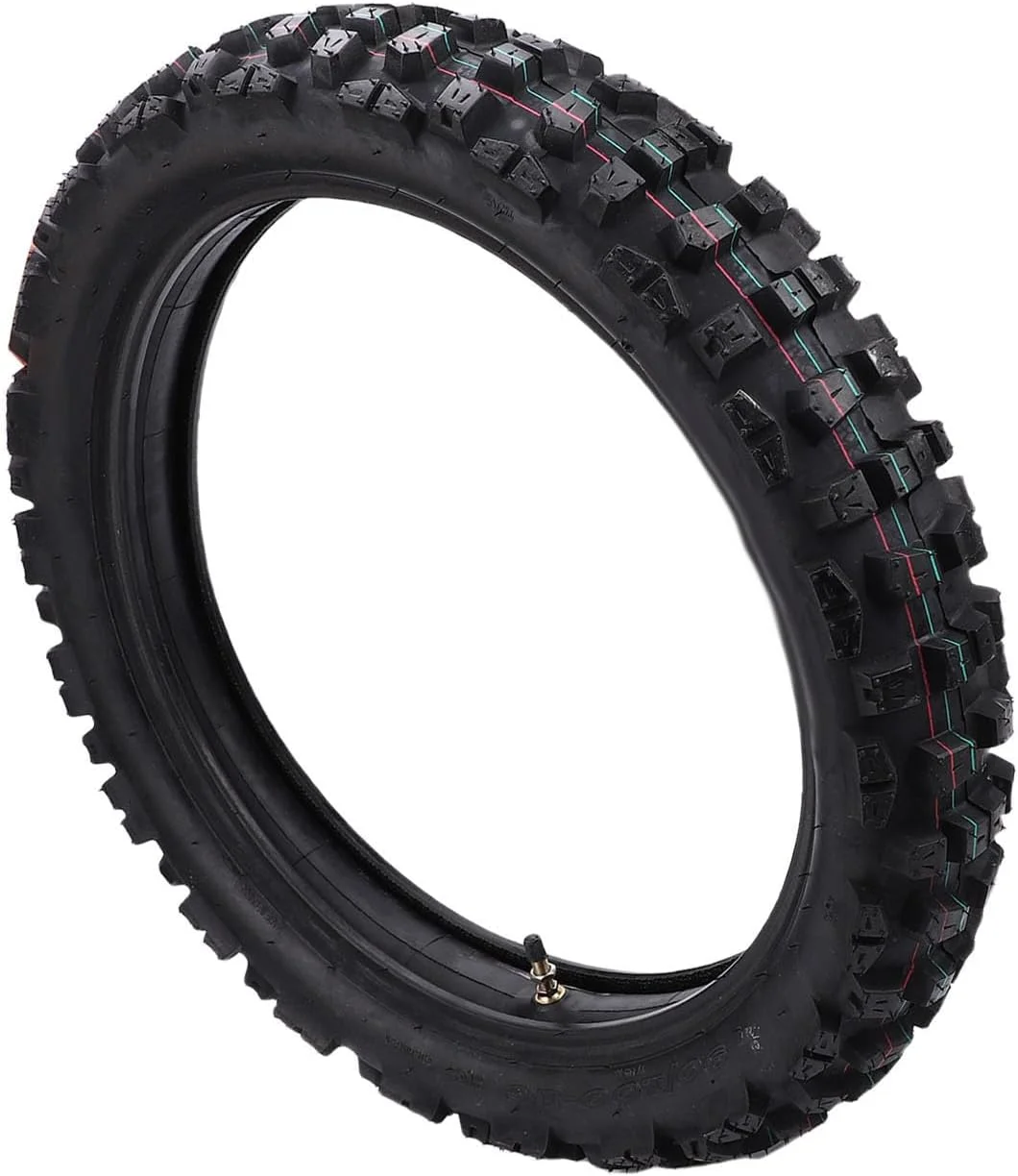 لاستیک و تیوپ عقب موتور кросс سوراندی 90/100-16، مناسب برای موتورهای خاکی 50 تا 150 میلی‌لیتری، جایگزین لاستیک موتور кросс آفرود