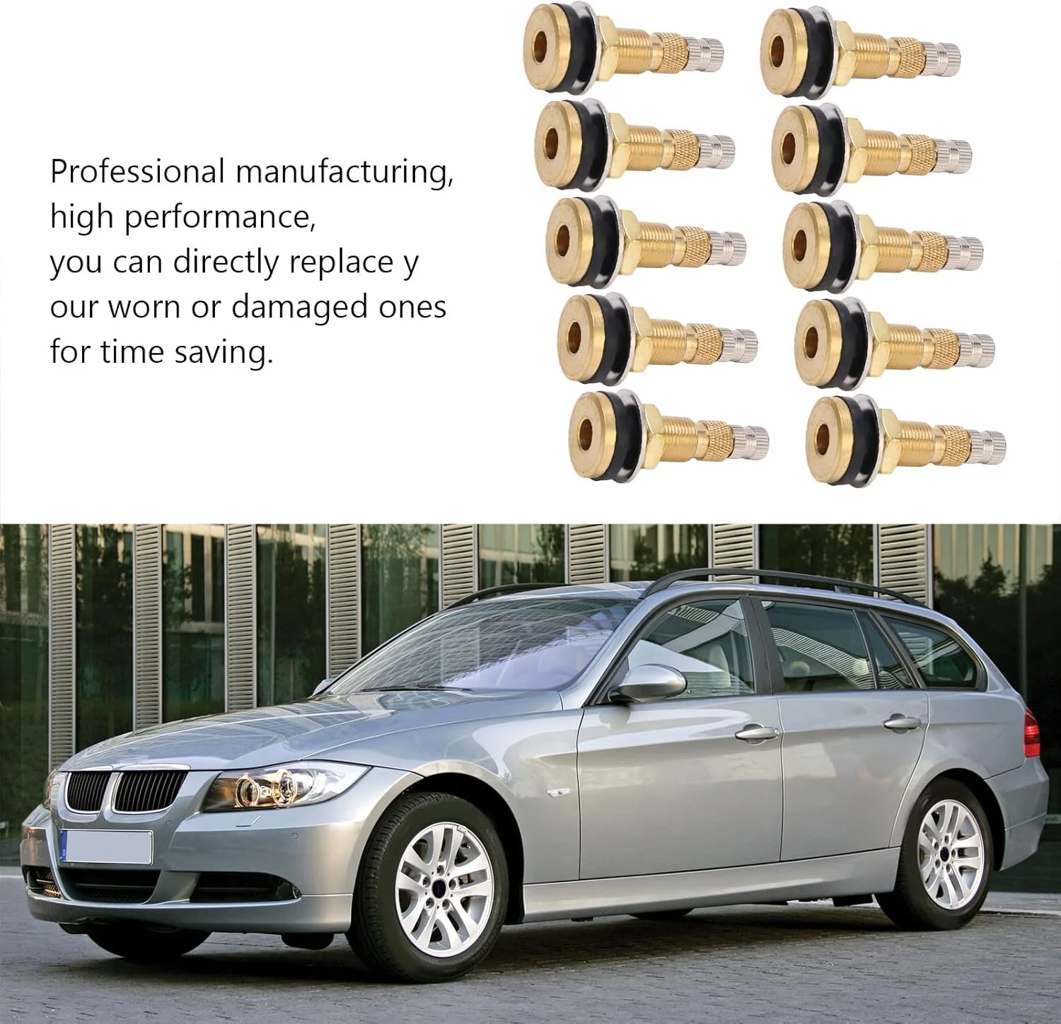 ساقه والف تیوبلس لاستیک برنجی Sorandy TR618A با طول 1 7/8 اینچ برای تراکتور، 10 عدد، مقاوم در برابر زنگ زدگی و سایش ساقه والف تیوبلس لاستیک برنجی Sorandy TR618A با طول 1 7/8 اینچ برای تراکتور، 10 عدد، مقاوم در برابر زنگ زدگی و سایش