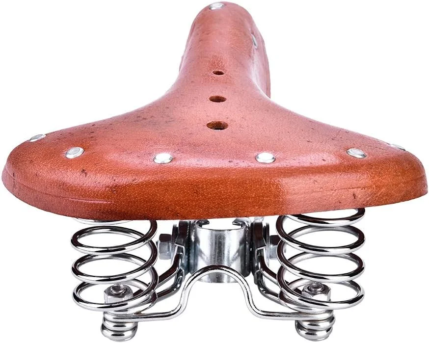 زین دوچرخه کوهستان قدیمی Sorandy با فنرهای جذب کننده ضربه، طراحی ارگونومیک پهن برای میله های استاندارد جهانی، ساخته شده با چرم PU بادوام و راحت زین دوچرخه کوهستان قدیمی Sorandy با فنرهای جذب کننده ضربه، طراحی ارگونومیک پهن برای میله های استاندارد جهانی، ساخته شده با چرم PU بادوام و راحت