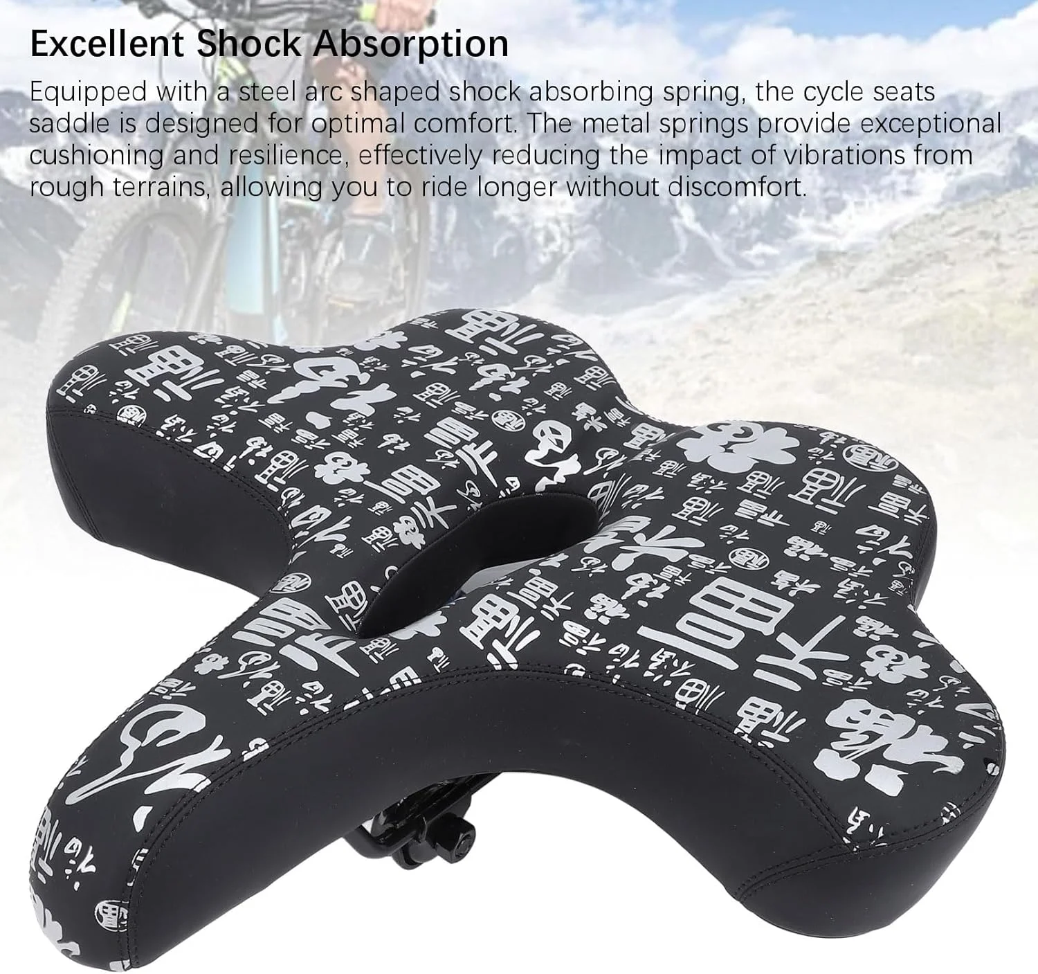 بالشتک دوچرخه سوراندی، دوچرخه پهن با راحتی فوق العاده برای زنان و مردان، بالشتک تمرینی جذب کننده ضربه، مناسب برای دوچرخه ثابت، برای دوچرخه سواری در داخل و خارج از منزل