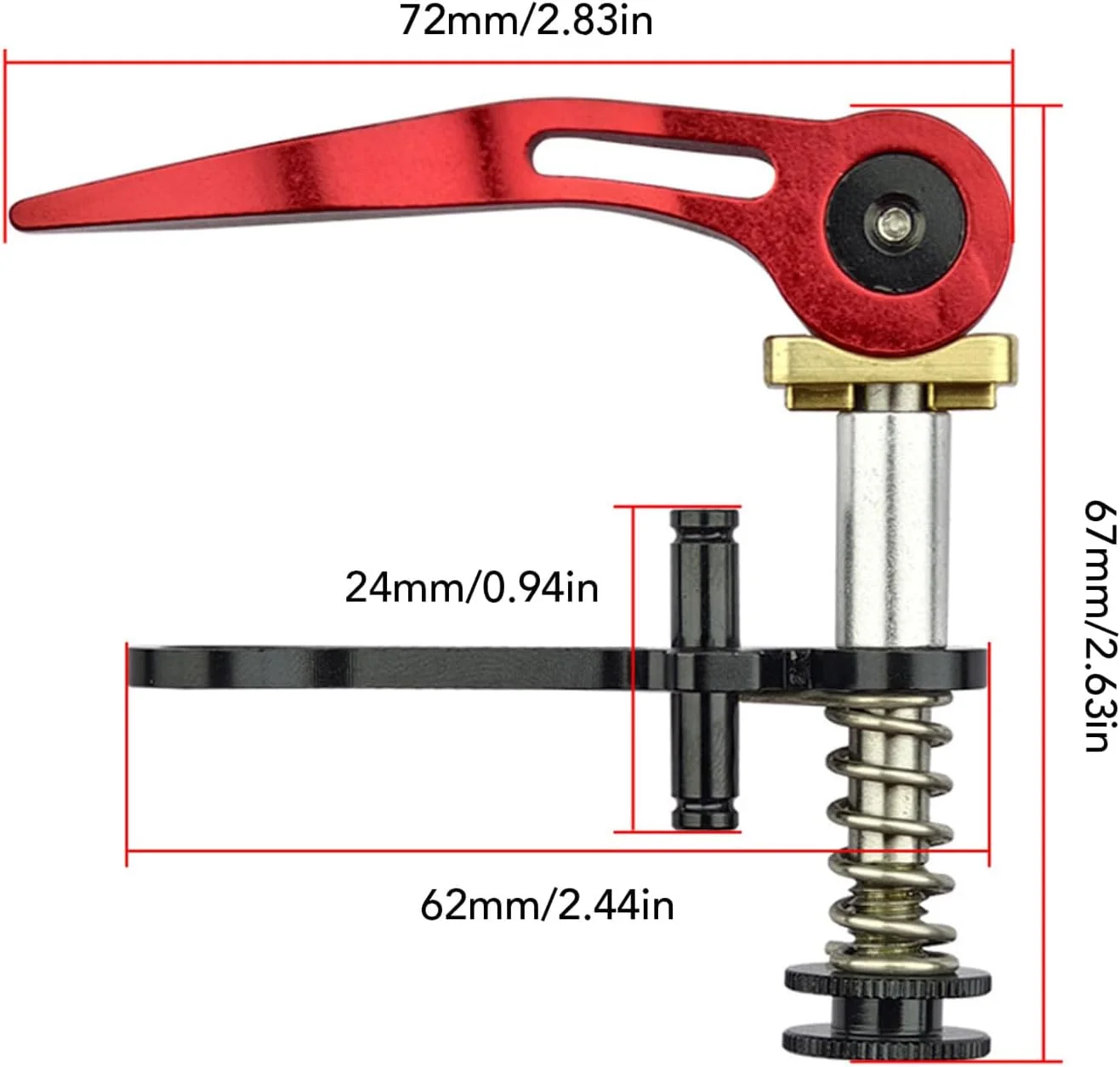 بست لوله زین تاشو Morelian 3sixty، آلیاژ آلومینیوم، عملکرد قوی، قلاب تاشو یکپارچه برای آویزان کردن، نصب آسان، طراحی جمع و جور برای دوچرخه سواری، همه کاره (قرمز) بست لوله زین تاشو Morelian 3sixty، آلیاژ آلومینیوم، عملکرد قوی، قلاب تاشو یکپارچه برای آویزان کردن، نصب آسان، طراحی جمع و جور برای دوچرخه سواری، همه کاره (قرمز)