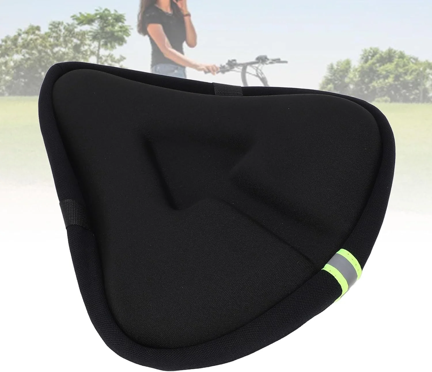 روکش زین دوچرخه کوهستان کیانسو، جذب کننده ضربه، تنفس پذیر، خشک شونده سریع، نرم و راحت، طراحی ارگونومیک با اسفنج سیلیکونی برای دوچرخه های تاشو برقی