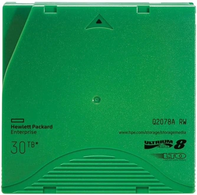 کارتریج داده اچ پی ای LTO-8 Ultrium با ظرفیت 30 ترابایت RW، سبز