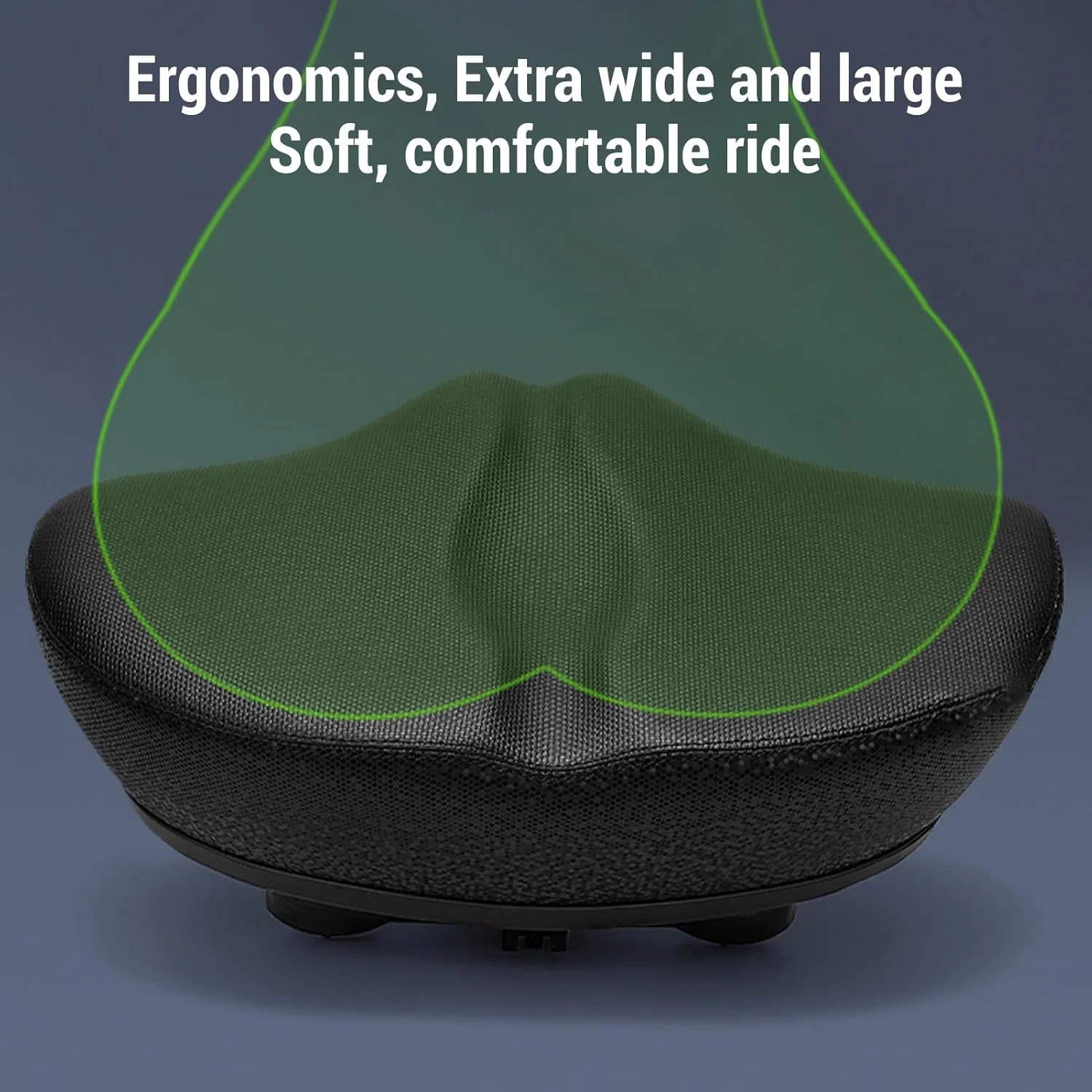 بالشتک دوچرخه چرمی PU ارگونومیک Jiawu، جایگزین زین ضد لغزش و ضد آب برای دوچرخه سواری، جذب کننده دوگانه ضربه برای آقایان و بانوان، تمیز کردن آسان