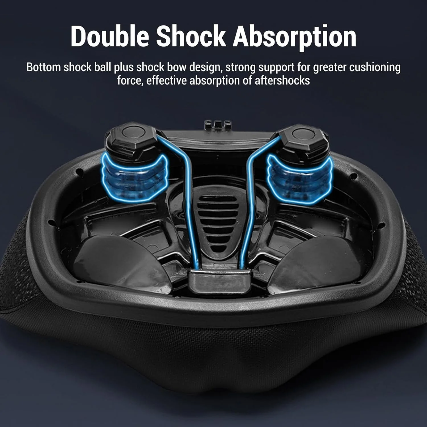 بالشتک دوچرخه چرمی PU ارگونومیک Jiawu، جایگزین زین ضد لغزش و ضد آب برای دوچرخه سواری، جذب کننده دوگانه ضربه برای آقایان و بانوان، تمیز کردن آسان