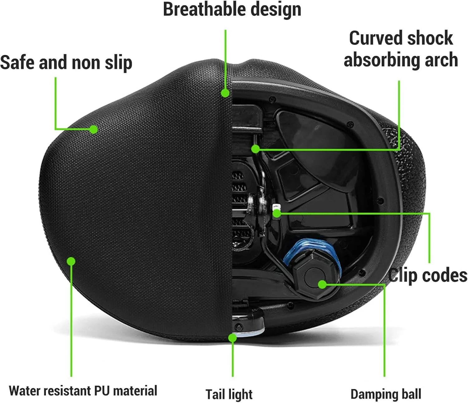 بالشتک زین دوچرخه چرمی PU جیاوو، ضد لغزش، ضد ضربه و مقاوم در برابر آب، مناسب برای آقایان و بانوان