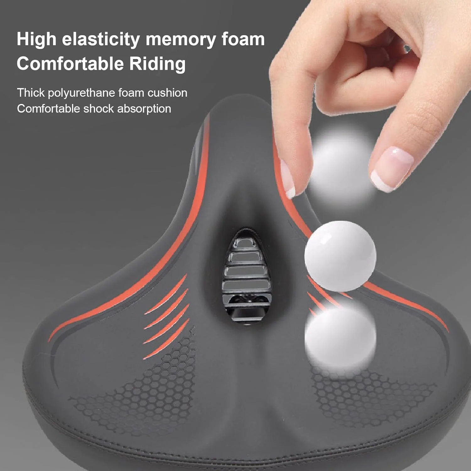 زین دوچرخه جیاوو با فوم حافظه‌دار و روکش چرمی PU، جذب‌کننده‌ی ضربه، مناسب دوچرخه‌های کوهستانی و جاده‌ای، ضدآب، مناسب بانوان و آقایان