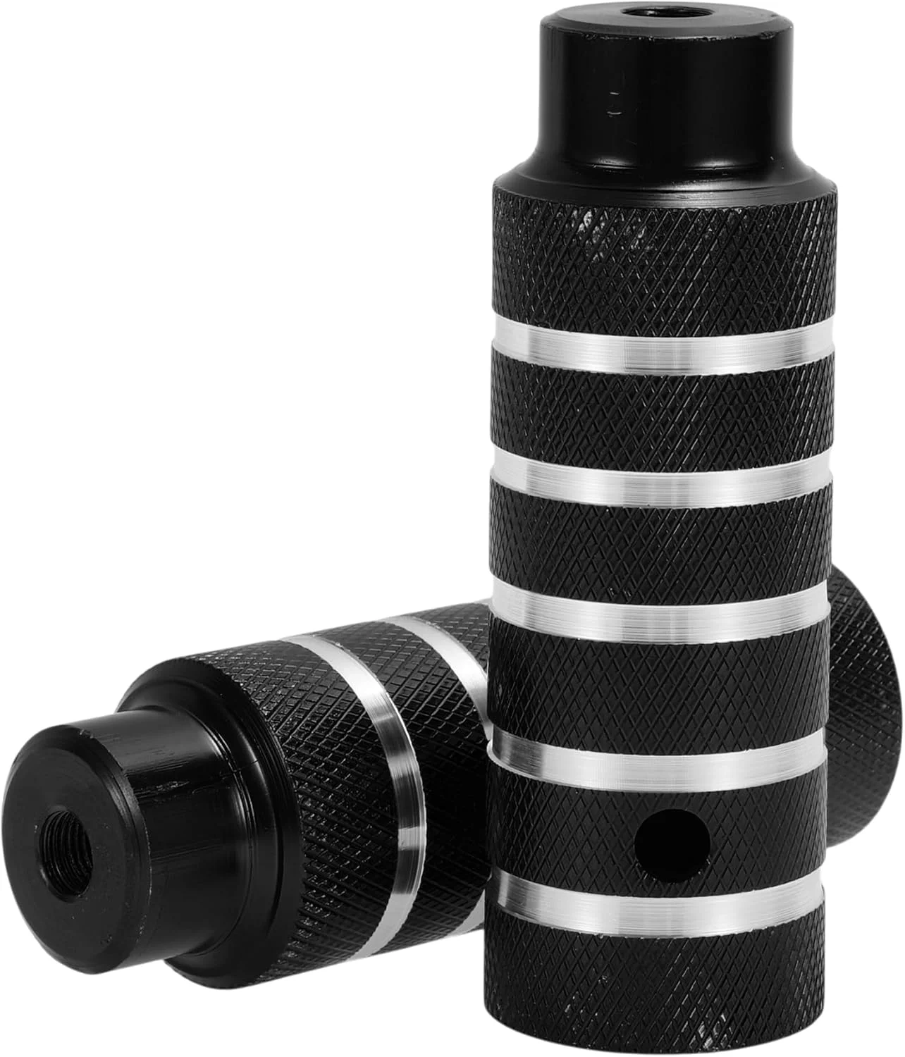 ۲ عدد پدال رکاب آلومینیومی ضد لغزش دوچرخه، طول ۱۱۰ میلی متر، بافت پنج خطی، جایگاه نشیمن عقب دوچرخه، پدال رکاب دوچرخه سواری، محورهای ۳/۸ اینچ