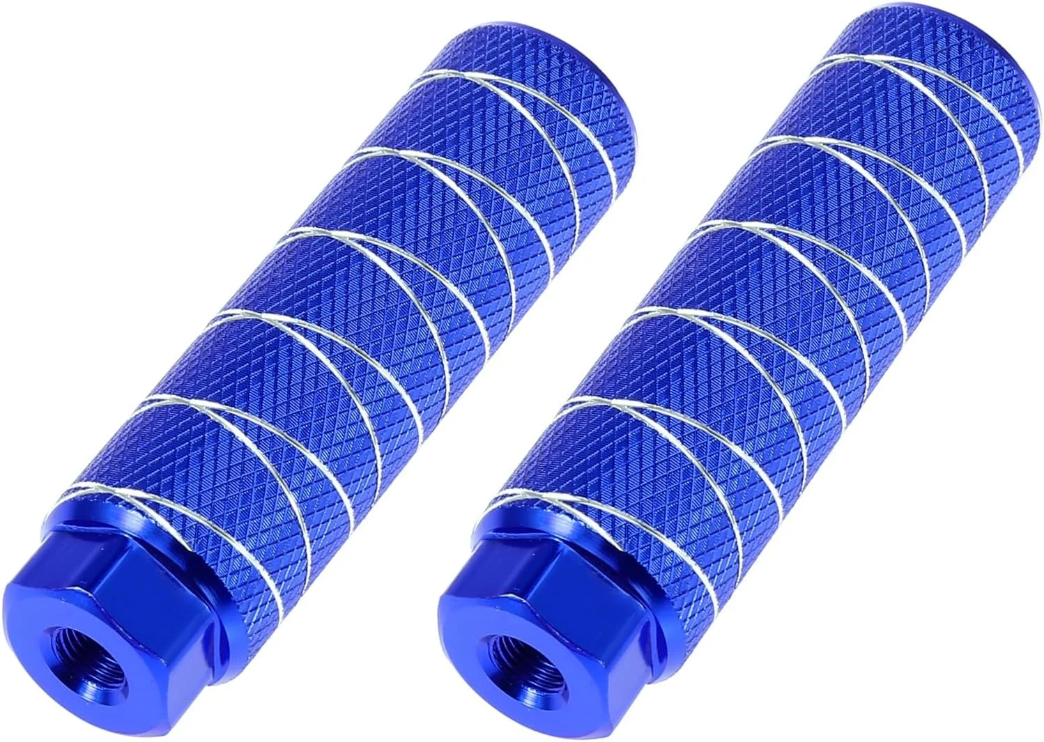 یک جفت پدال زیرپایی عقب محور برای دوچرخه BMX MTB مناسب محورهای 3/8 اینچی، جنس بادوام، قطعات جایگزین خودرو، آبی