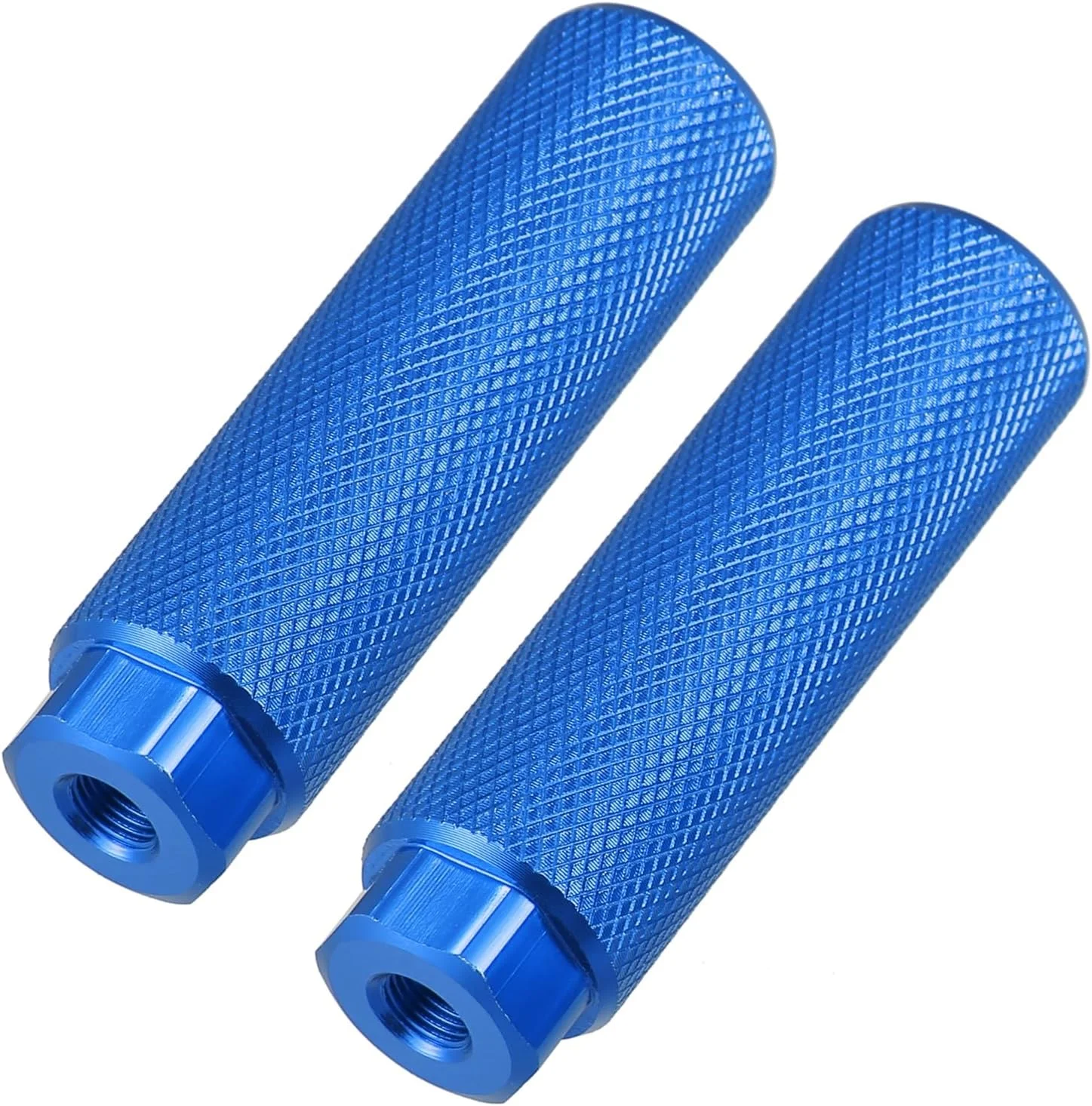 یک جفت جاپایی عقب آلیاژ آلومینیوم یونیورسال آبی رنگ مناسب برای دوچرخه BMX MTB با محور 3/8 اینچ