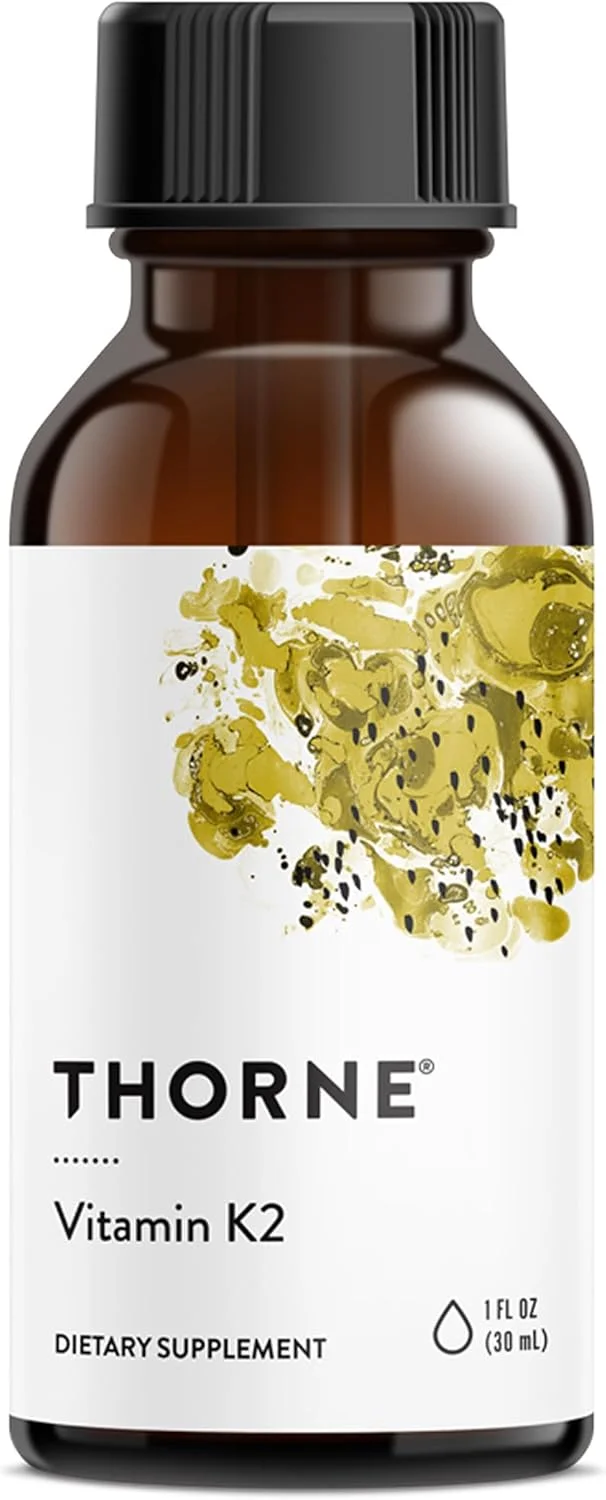 مایع ویتامین K2 Thorne (1 میلی گرم در هر قطره) - مکمل ویتامین K2 غلیظ شده برای حمایت از قلب و استخوان - 30 میلی لیتر