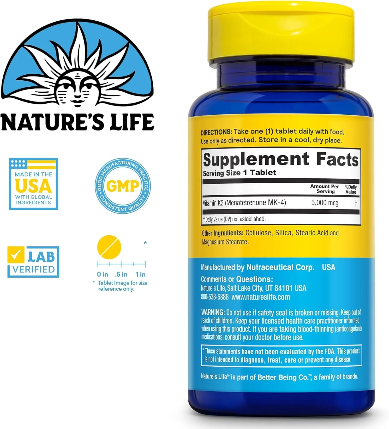 ویتامین K2 نیچرز لایف 60 عددی (5000 میکروگرم) ویتامین K2 نیچرز لایف 60 عددی (5000 میکروگرم)
