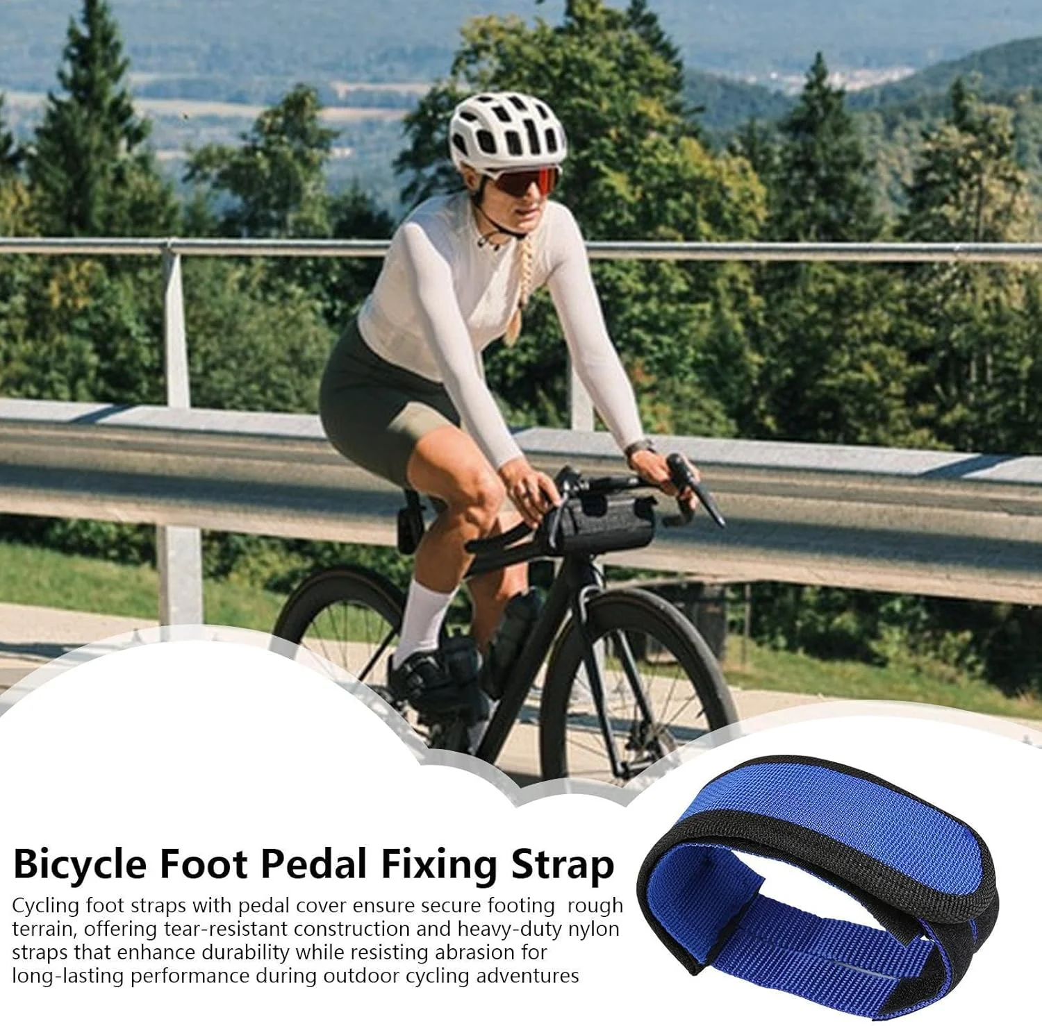 بند رکاب پدال | لوازم جانبی دوچرخه قابل تنظیم - نوار بند رکاب پدال - برای مردان، بزرگسالان، زنان، جاده، کوهستان، تاشو، تمرین، سواری، باشگاه ورزشی، ورزش های فضای باز، سفرهای طولانی