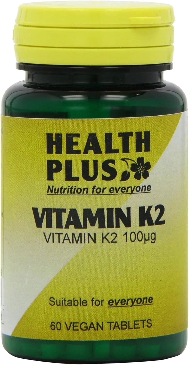 مکمل ویتامین K2 هلث پلاس ۱۰۰ میکروگرم، مکمل سلامت مفاصل و استخوان - ۶۰ قرص