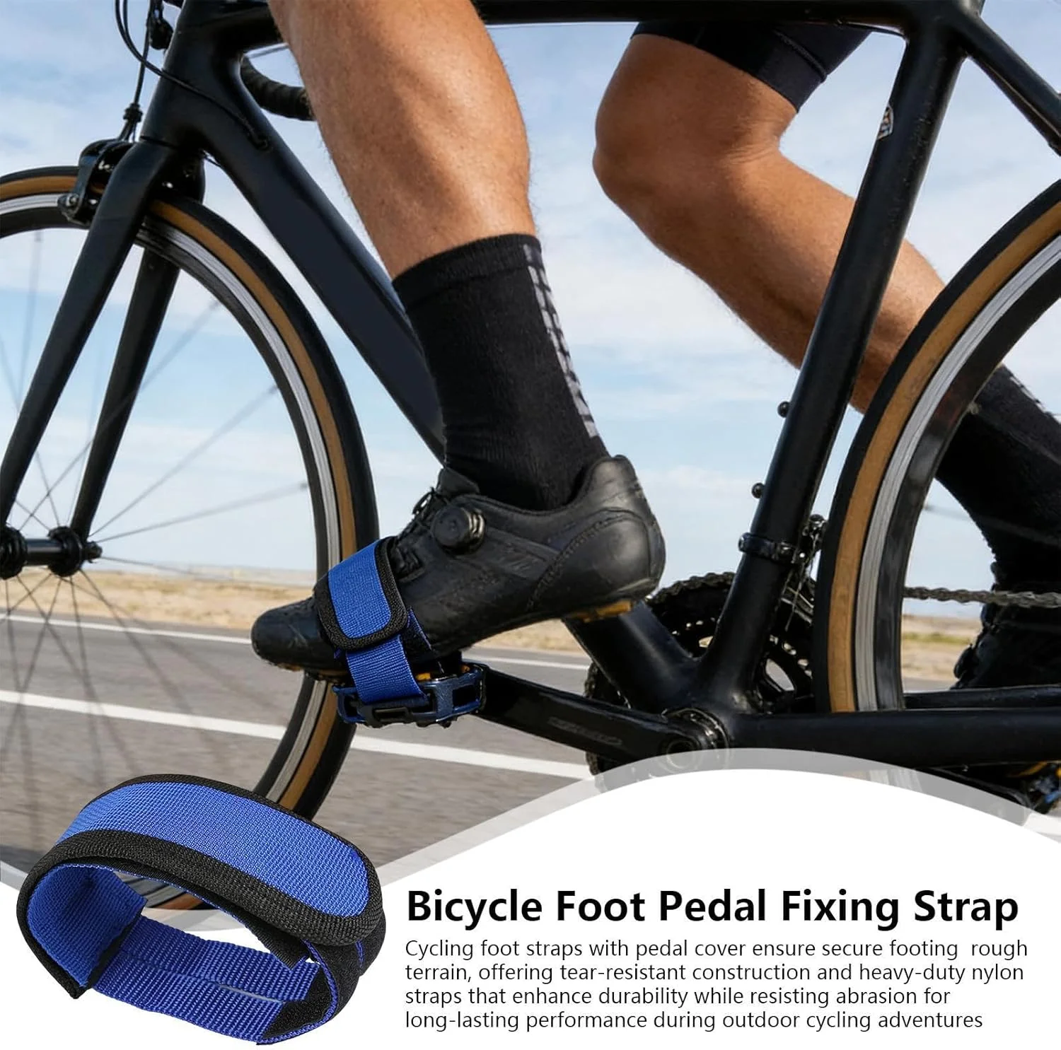 بند رکاب پدال | کمربند ضد لغزش قابل تنظیم | بند رکاب پدال دنده ثابت - برای بزرگسالان، آقایان، بانوان، دوچرخه تاشو، جاده، کوهستان، ورزش های فضای باز، باشگاه، سفر طولانی و استفاده خانگی بند رکاب پدال | کمربند ضد لغزش قابل تنظیم | بند رکاب پدال دنده ثابت - برای بزرگسالان، آقایان، بانوان، دوچرخه تاشو، جاده، کوهستان، ورزش های فضای باز، باشگاه، سفر طولانی و استفاده خانگی