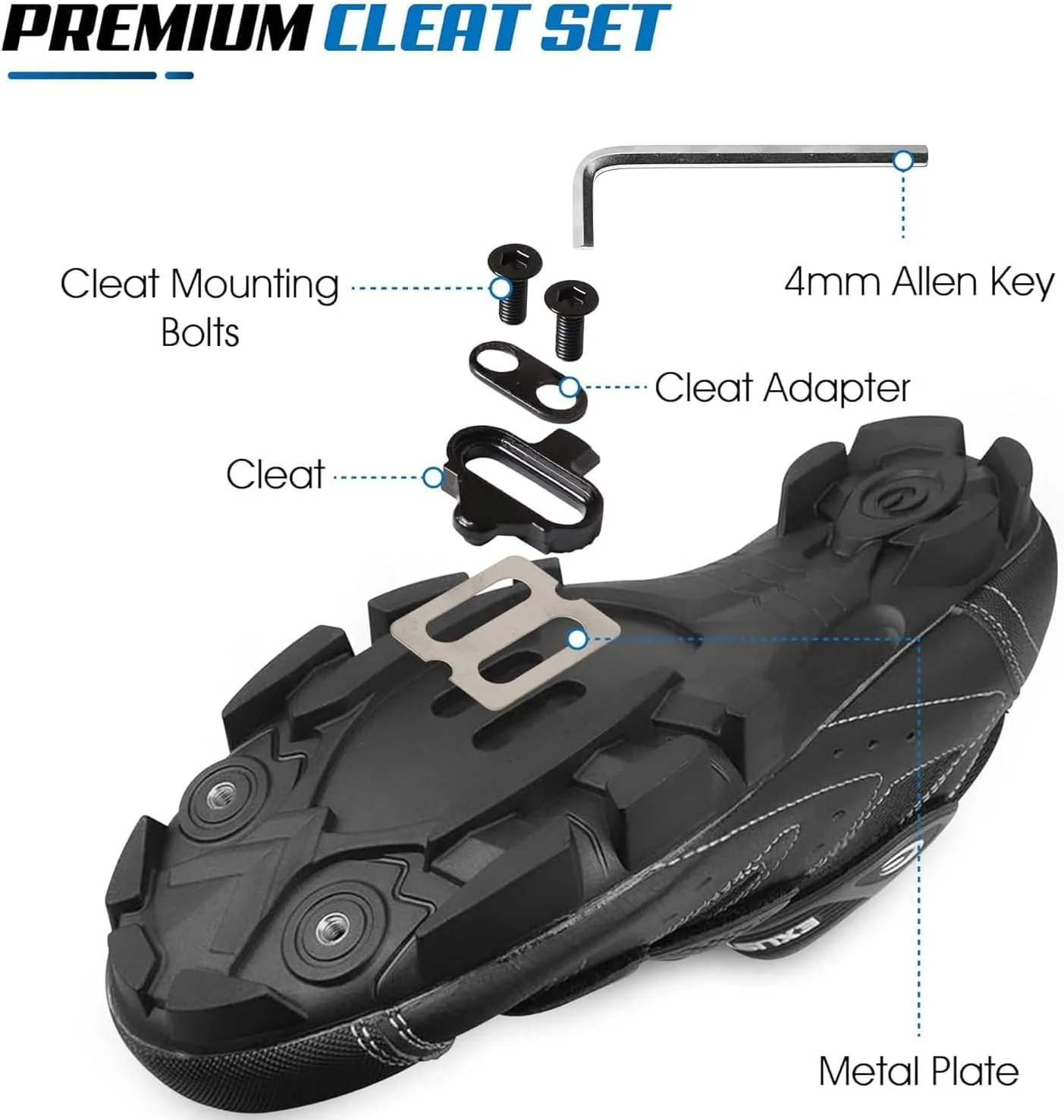 قفل رکاب دوچرخه جاده‌ای، 2 عدد قفل رکاب دوچرخه برای کفش‌های دوچرخه‌سواری، پدال‌های X-Track برای اسپینینگ، دوچرخه‌سواری داخل سالن و کوهستان با ثبات قابل تنظیم، سازگار با پدال‌های دوچرخه SHIMANO SPD