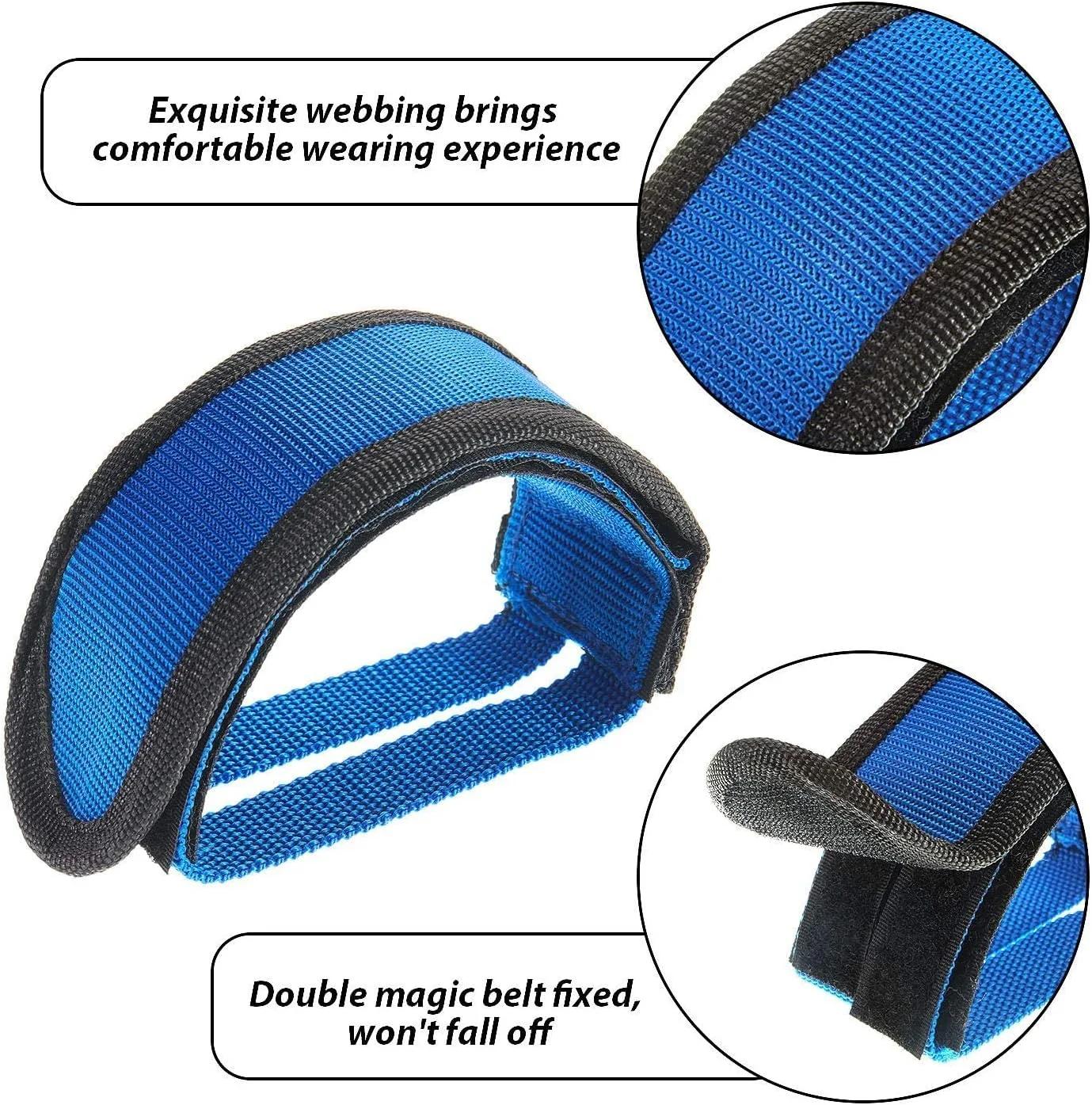 بند رکاب دوچرخه KASTWAVE، بند نگهدارنده پا برای دوچرخه های ثابت، 3 جفت