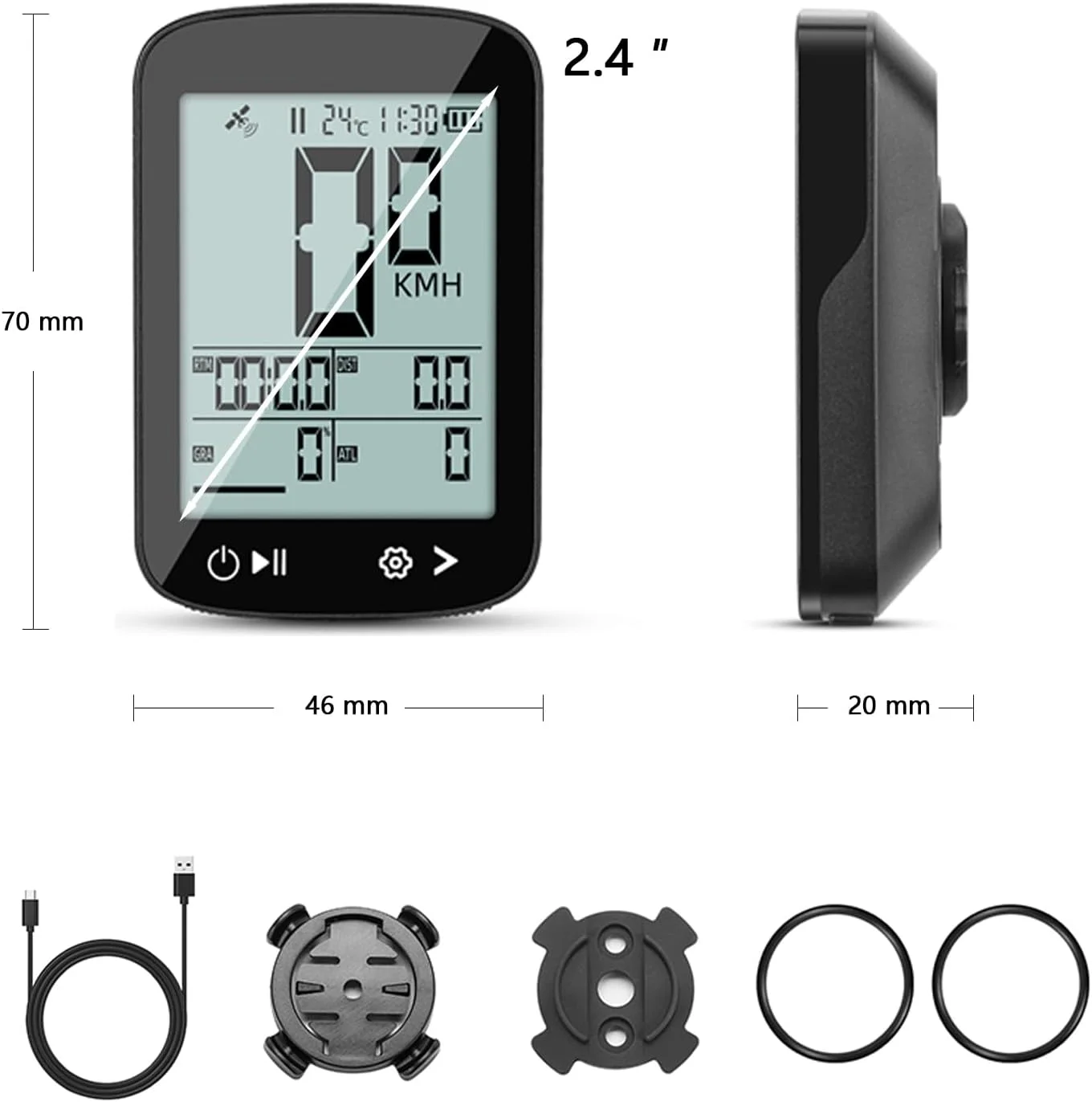 کامپیوتر دوچرخه 2.2/2.4 اینچی بی سیم، کیلومتر شمار ضد آب چند منظوره مناسب برای دوچرخه های کوهستانی، دوچرخه های جاده ای کامپیوتر دوچرخه 2.2/2.4 اینچی بی سیم، کیلومتر شمار ضد آب چند منظوره مناسب برای دوچرخه های کوهستانی، دوچرخه های جاده ای