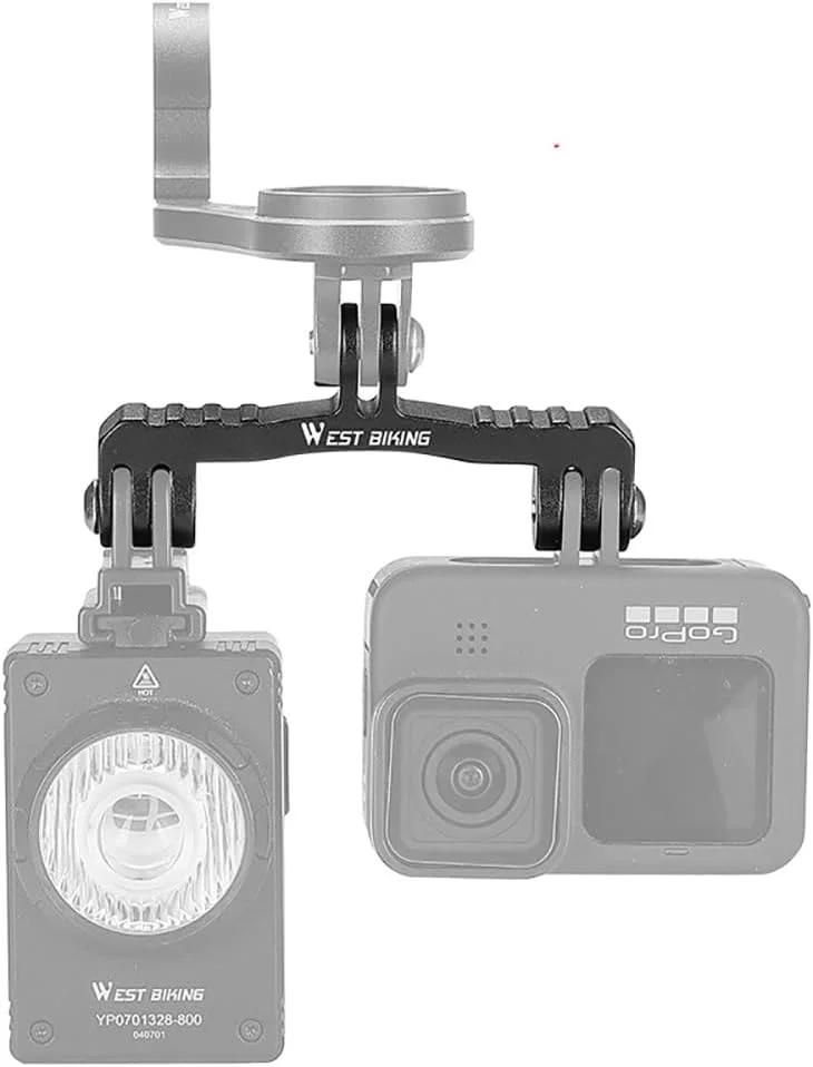 نگهدارنده کامپیوتر دوچرخه XBERSTAR، پایه نگهدارنده چراغ دوربین GPS دوچرخه برای Garmin/FOR Wahoo Edge (براکت دو طرفه)
