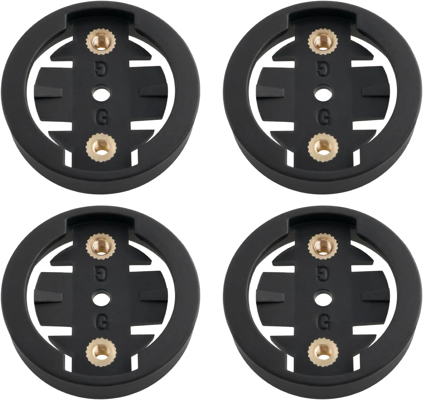 مجموعه 4 عددی پایه نگهدارنده کامپیوتر دوچرخه با آداپتور پایه ثابت، فاصله سوراخ 20 میلی متر، سازگار با پایه جلویی دوچرخه (مشکی)