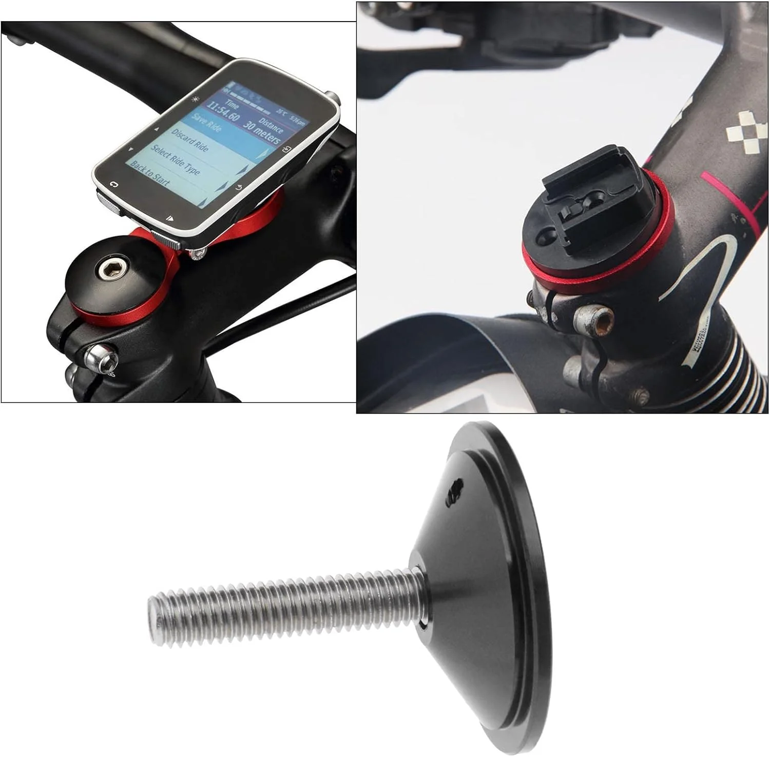 کیت آداپتور نگهدارنده کامپیوتر دوچرخه، سازگار با Garmin Edge 1000 820 810 و Bryton Rider R530 R330، مشکی