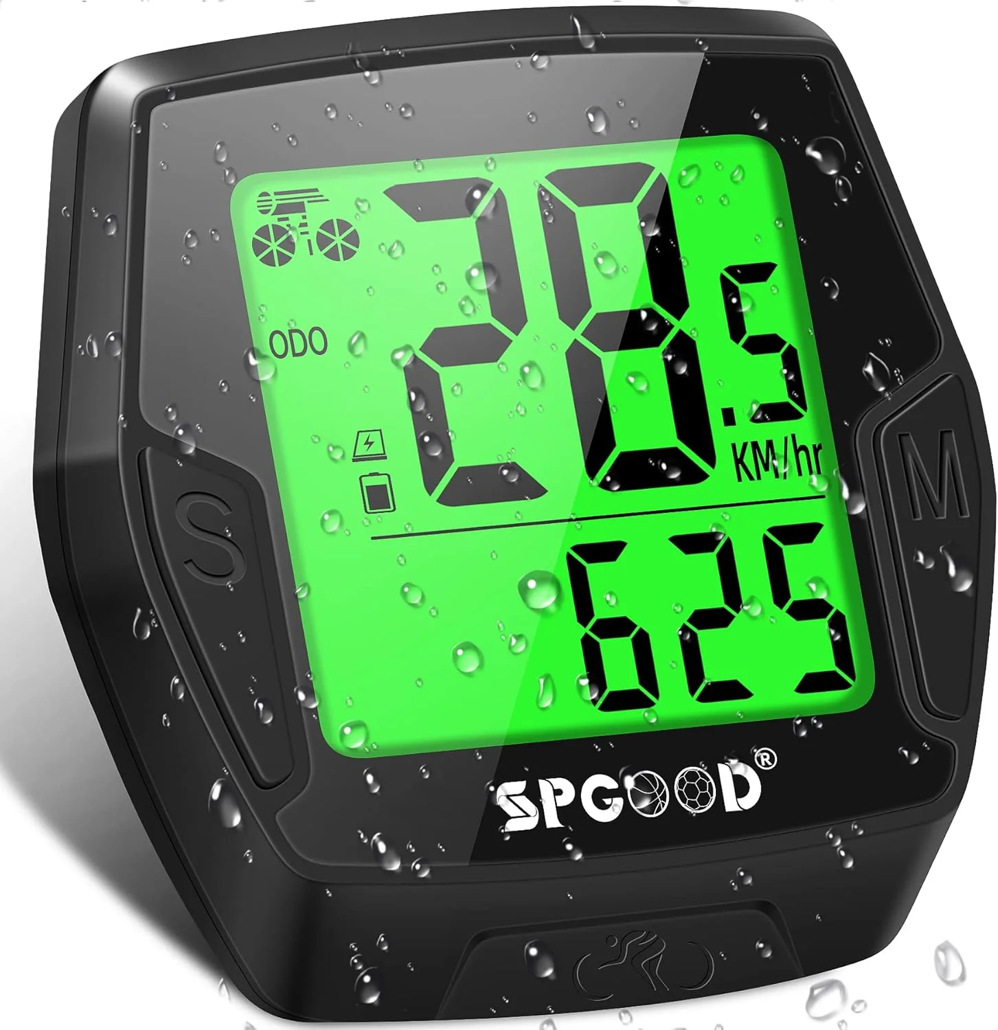 کامپیوتر دوچرخه بی سیم، سرعت سنج دوچرخه، مشکی، صفحه نمایش LCD، سنسور سرعت، کامپیوتر دوچرخه
