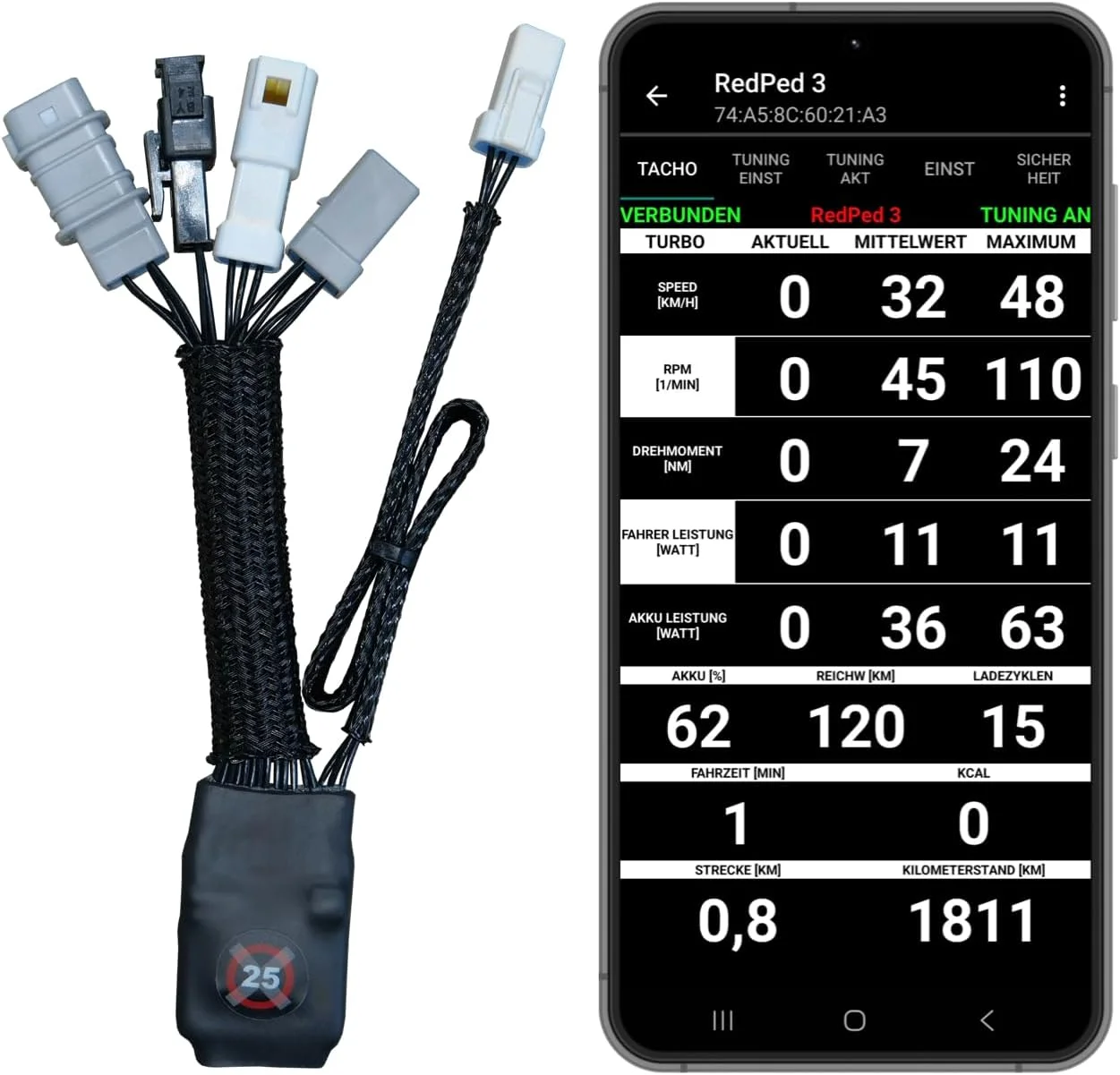 3 عدد برای تیونینگ دوچرخه برقی PW-X PW-X2 با برنامه Haibike Yamaha eBike