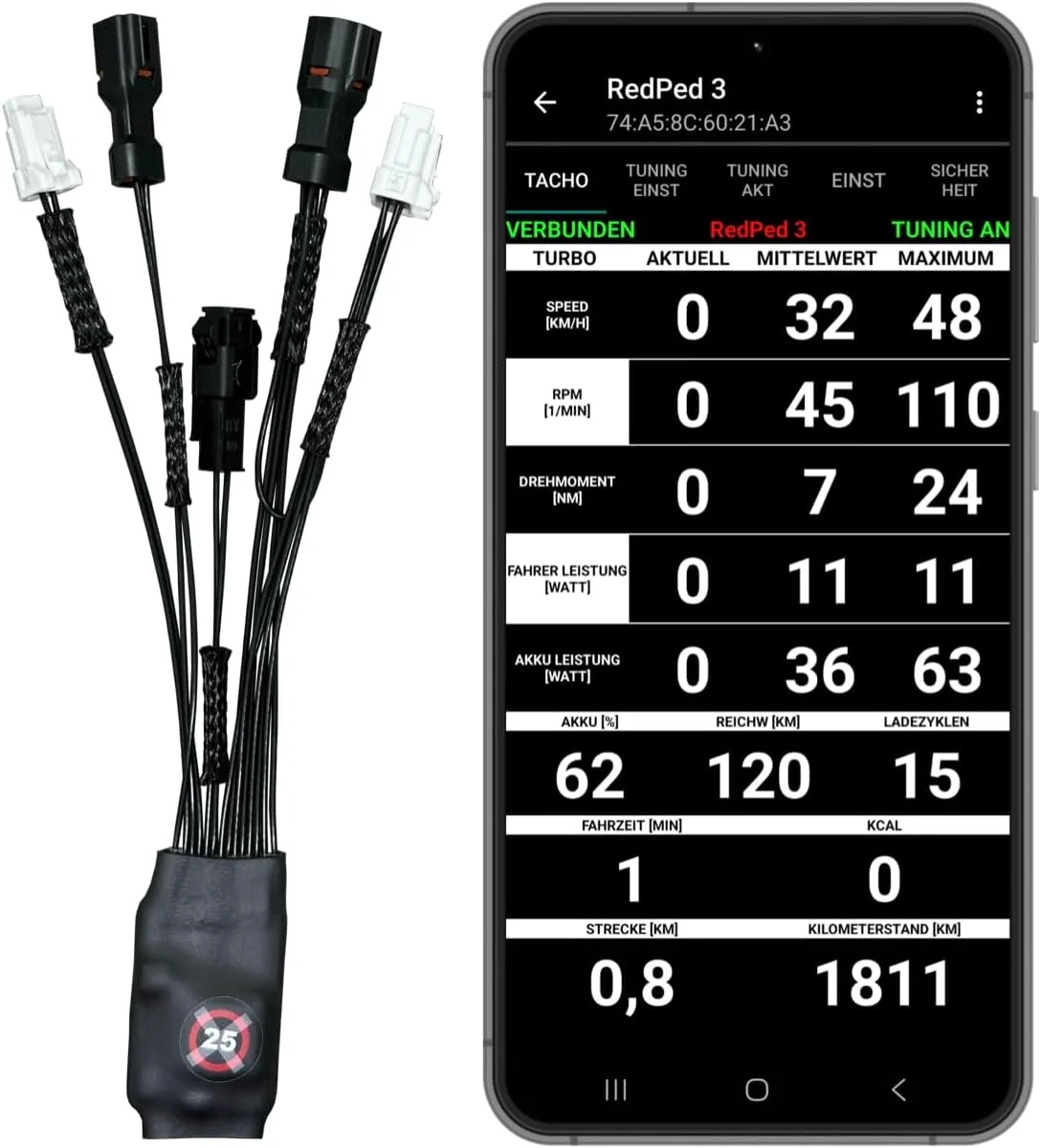 3 عدد برای تیونینگ دوچرخه برقی PW-X3 PW-S2 با برنامه Haibike Yamaha eBike