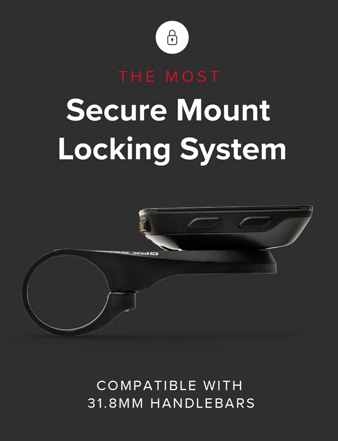 پایه نگهدارنده کامپیوتر دوچرخه سری GPX ان پی نایت پروویژن، پایه دوچرخه برای کامپیوترهای گارمین اج 25 130 200 500 510 520 530 800 810 820 830 GPS، نصب در جلو فرمان 31.8 میلی متری، چرخش یک چهارم