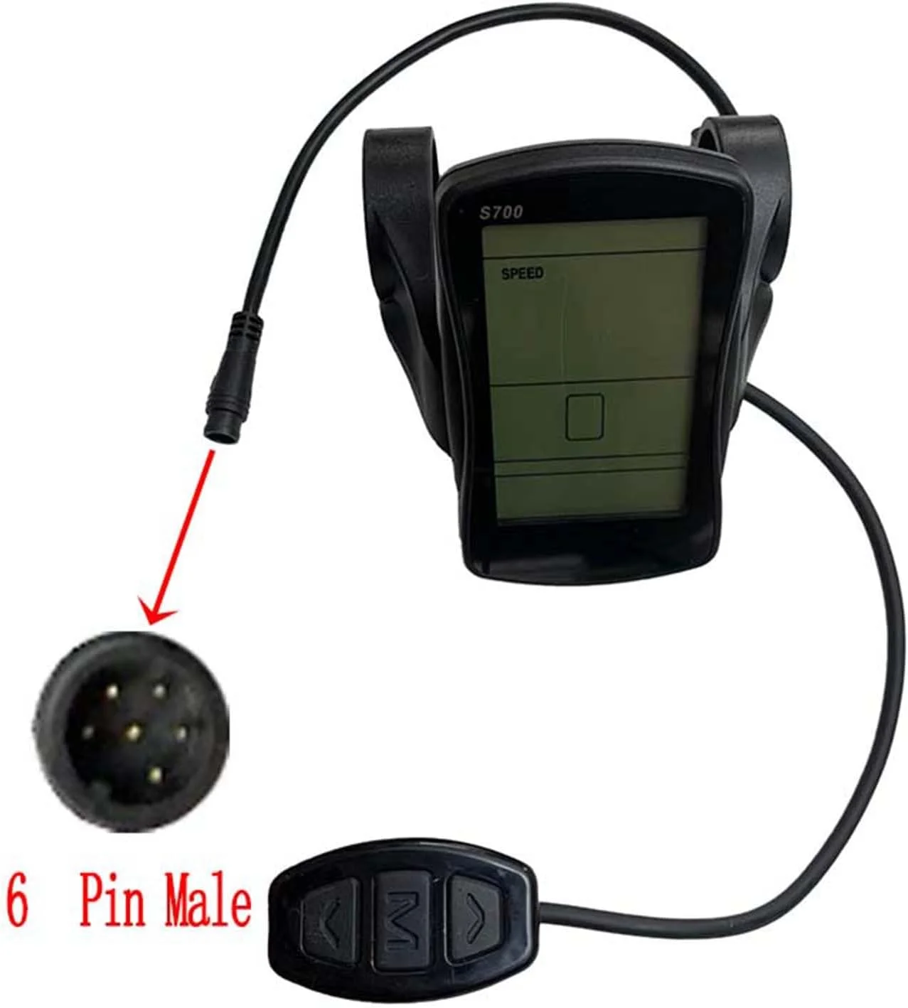 نمایشگر LCD دوچرخه برقی مدل S700، صفحه نمایش دوچرخه برقی 36 ولت/48 ولت، لوازم جانبی تبدیل کامپیوتر دوچرخه برقی برای اسکوتر برقی