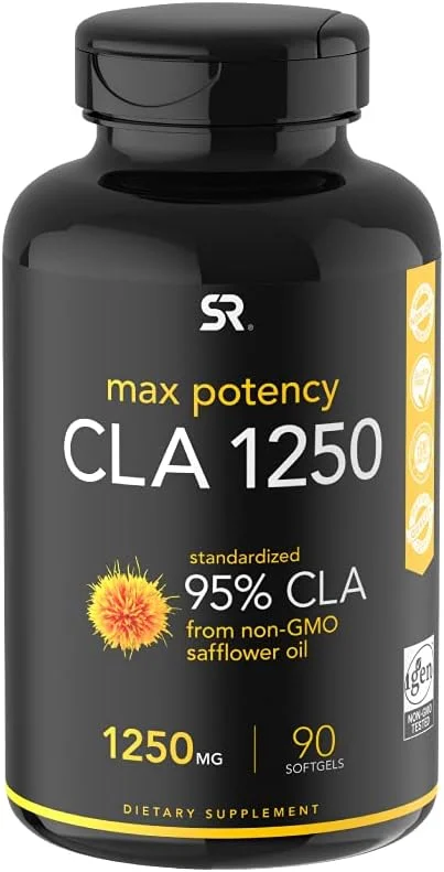 اسپورتس ریسرچ، CLA 1250، حداکثر قدرت، 1250 میلی گرم، 90 سافت ژل