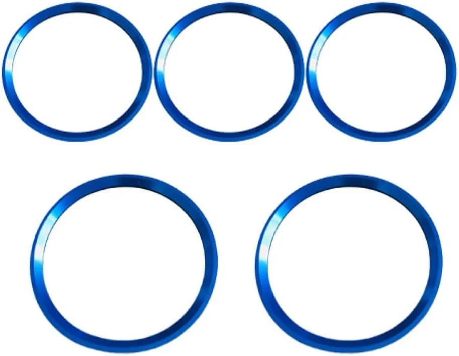 برچسب تزئینی حلقه داخلی دریچه هوا آلومینیومی برای A W177 B W247 GLB X247 CLA C118 GLA H247 2020+ تزیینات داخلی (رنگ: آبی، اندازه: کلاس GLA 2020-2021)