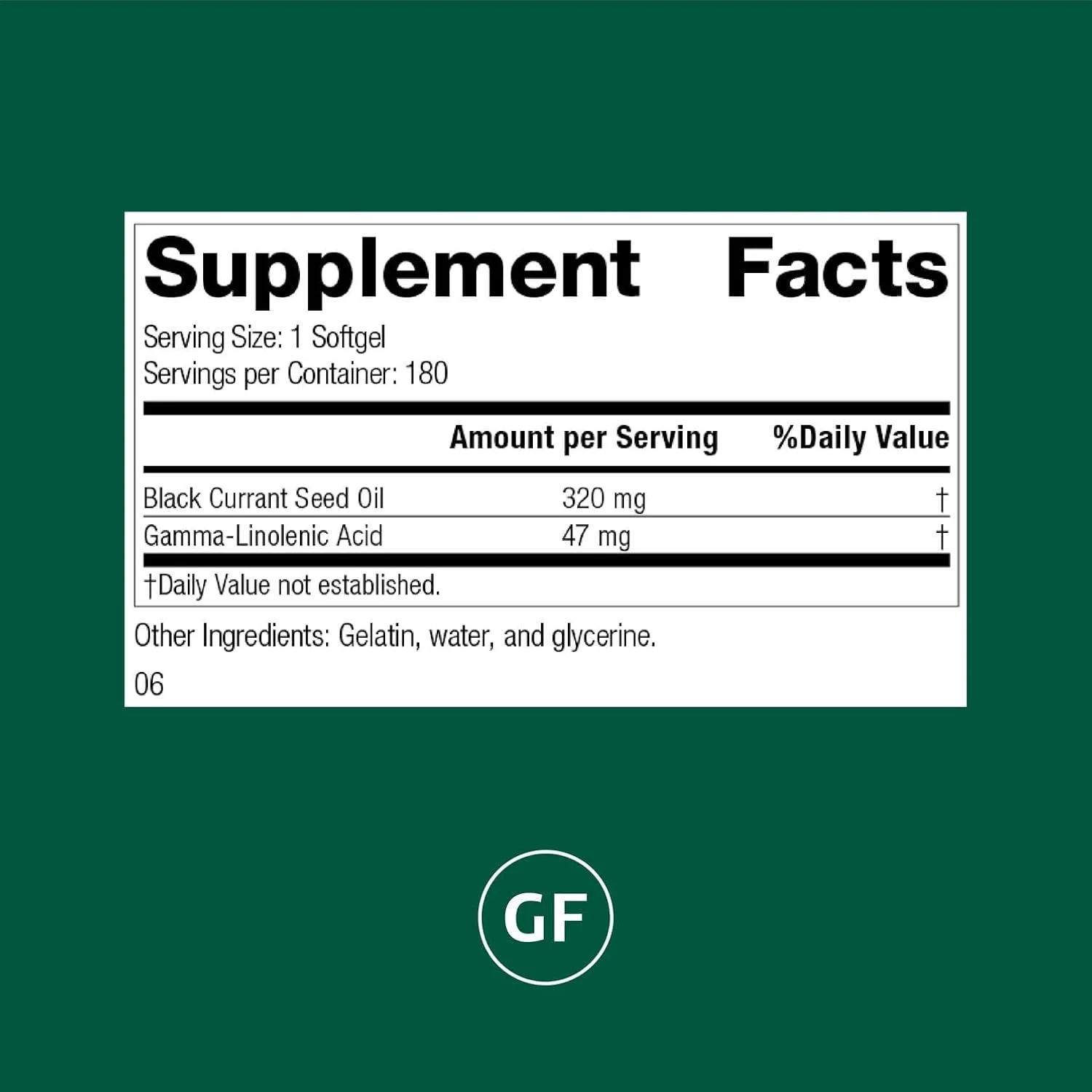 روغن دانه انگور فرنگی سیاه - پشتیبانی از سیستم ایمنی، پشتیبانی از جریان خون و پشتیبانی از ترمیم بافت با ترکیب غذایی کامل از روغن دانه انگور فرنگی سیاه و گاما-لینولئیک اسید - 180 سافت ژل