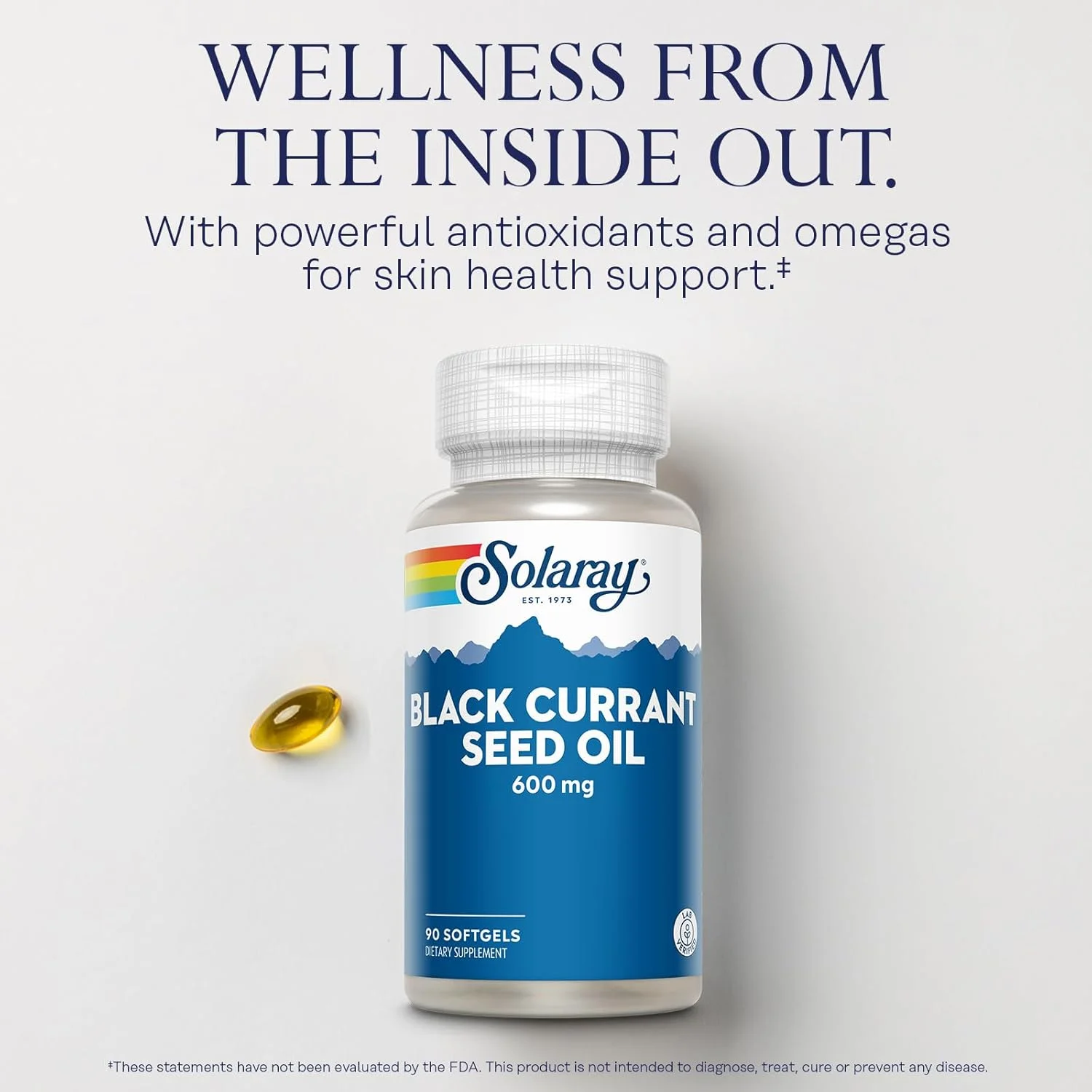 سولارای - روغن دانه انگور فرنگی سیاه 600 میلی گرم، 90 سافت ژل