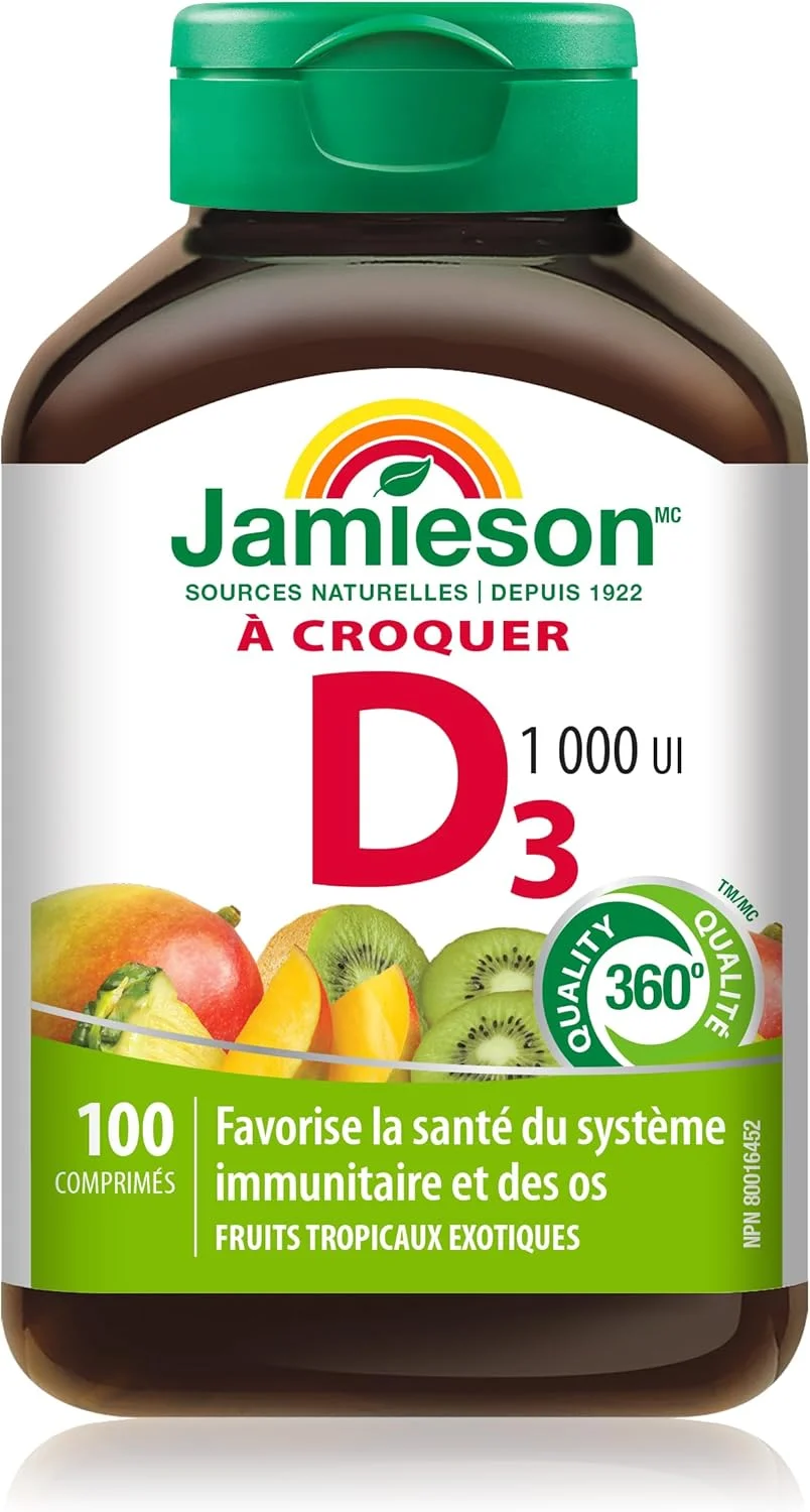 ویتامین جویدنی با طعم میوه های استوایی طبیعی جیمسون، ۱۰۰ عدد