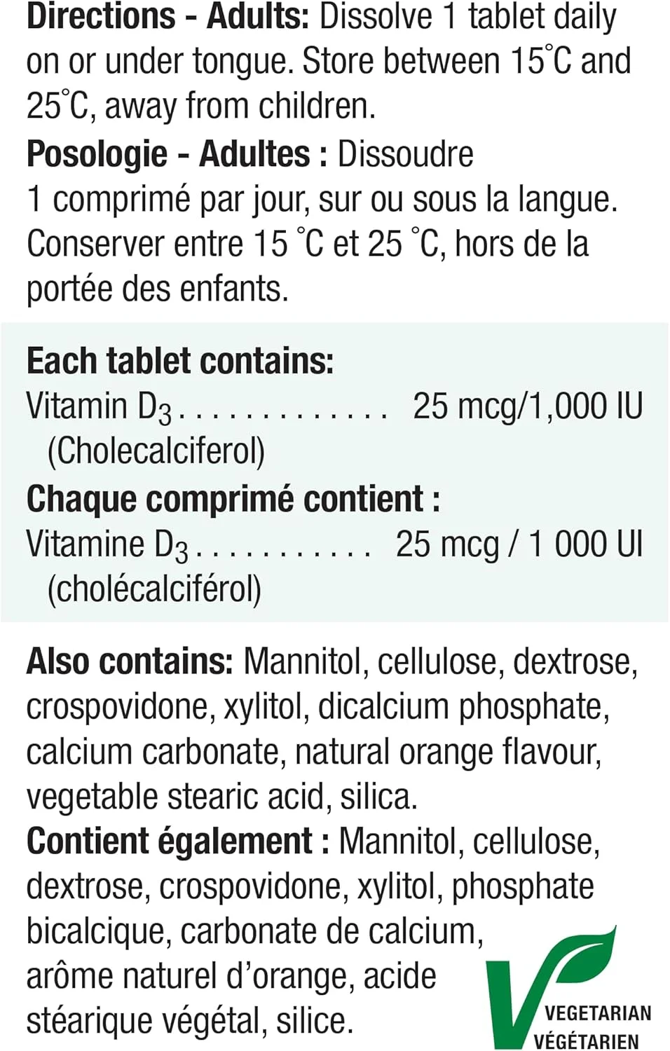 جیمسون ویتامین D3، ۱۰۰۰ واحد بین المللی، ۱۵۰ قرص زیر زبانی