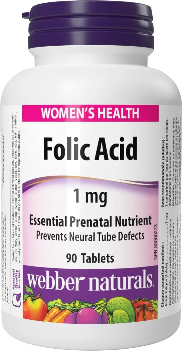 وببر نچرالز فولیک اسید ۱ میلی گرم ۹۰ عددی وببر نچرالز فولیک اسید ۱ میلی گرم ۹۰ عددی