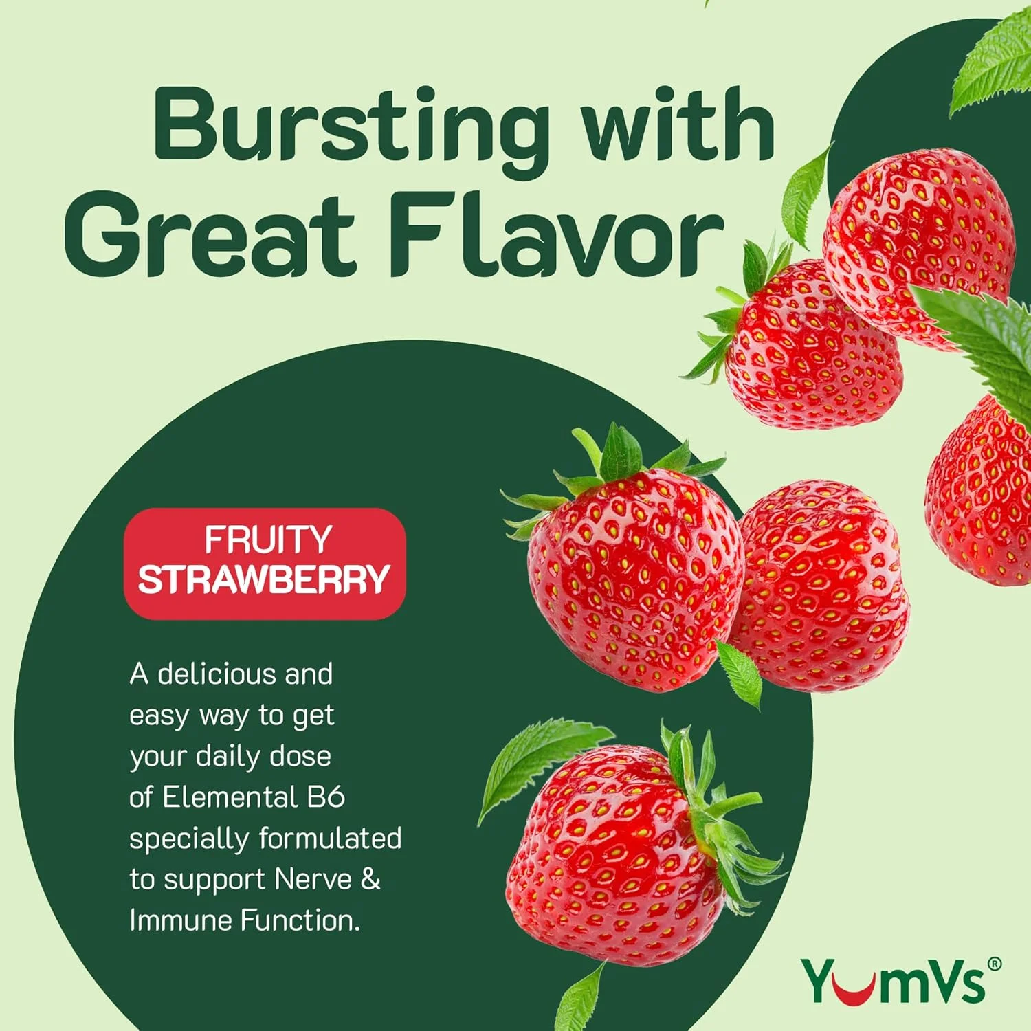 پاستیل ویتامین ب۶ ۱۰۰ میلی گرم YumVs | پشتیبانی از سیستم عصبی، تقویت کننده سیستم ایمنی | مکمل غذایی برای بزرگسالان | غیر GMO، گیاهی، کوشر | پاستیل با طعم توت - 60 عدد پاستیل ویتامین ب۶ ۱۰۰ میلی گرم YumVs | پشتیبانی از سیستم عصبی، تقویت کننده سیستم ایمنی | مکمل غذایی برای بزرگسالان | غیر GMO، گیاهی، کوشر | پاستیل با طعم توت - 60 عدد