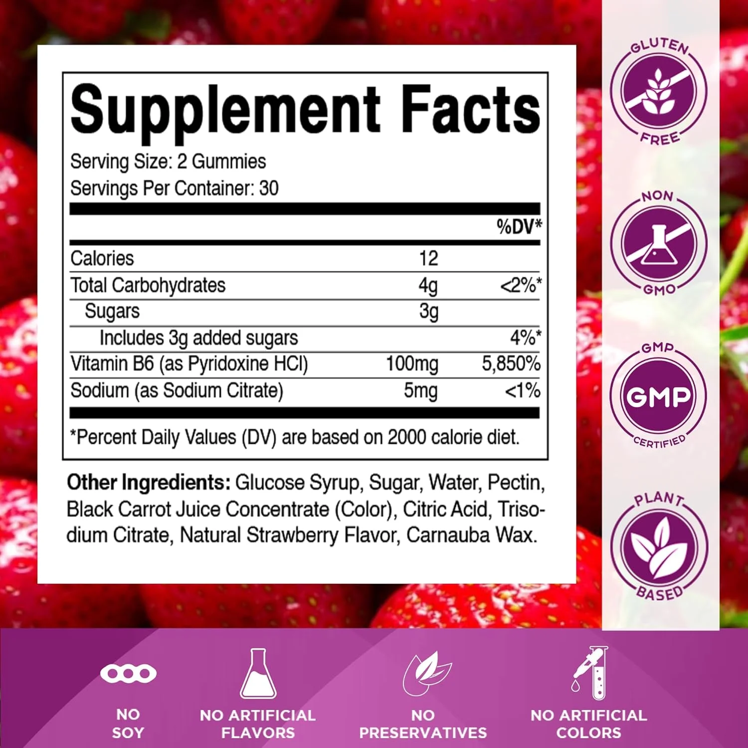 ویتامین ب۶ ۱۰۰ میلی گرم Vitamatic - طعم توت - ۶۰ عدد پاستیل پکتین دار - پشتیبانی از سیستم عصبی ویتامین ب۶ ۱۰۰ میلی گرم Vitamatic - طعم توت - ۶۰ عدد پاستیل پکتین دار - پشتیبانی از سیستم عصبی