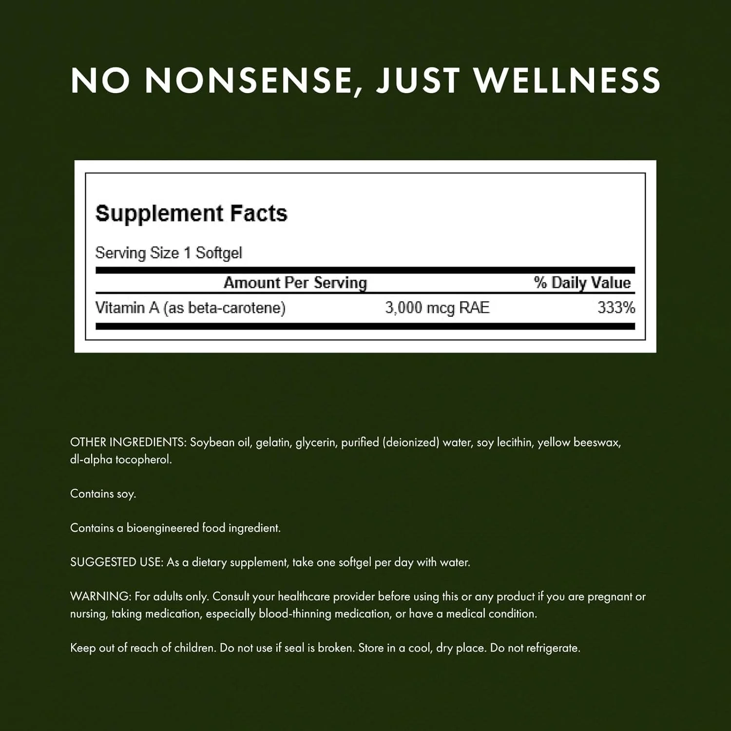 سوانسون بتا کاروتن (ویتامین آ)، 10000 واحد بین المللی، 250 سافت ژل