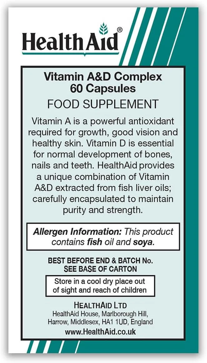 Vit A & D Complex 60 Capsules