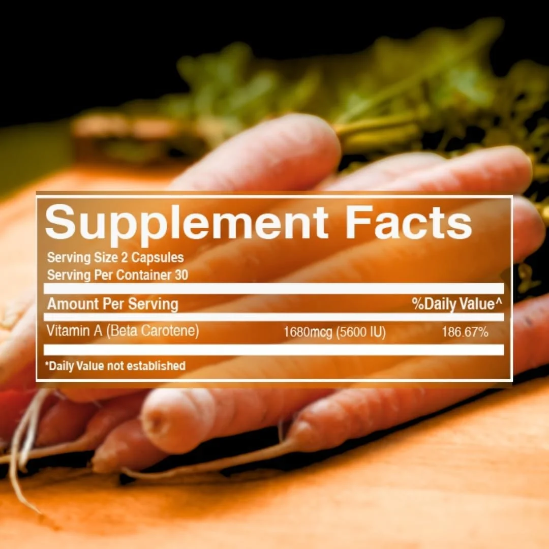 مکمل بتا کاروتن ویتامین آ گیاهی Pure Nutrition، 4934 واحد بین المللی، پشتیبانی از سلامت پوست، چشم و سیستم ایمنی | غیر تراریخته مکمل بتا کاروتن ویتامین آ گیاهی Pure Nutrition، 4934 واحد بین المللی، پشتیبانی از سلامت پوست، چشم و سیستم ایمنی | غیر تراریخته