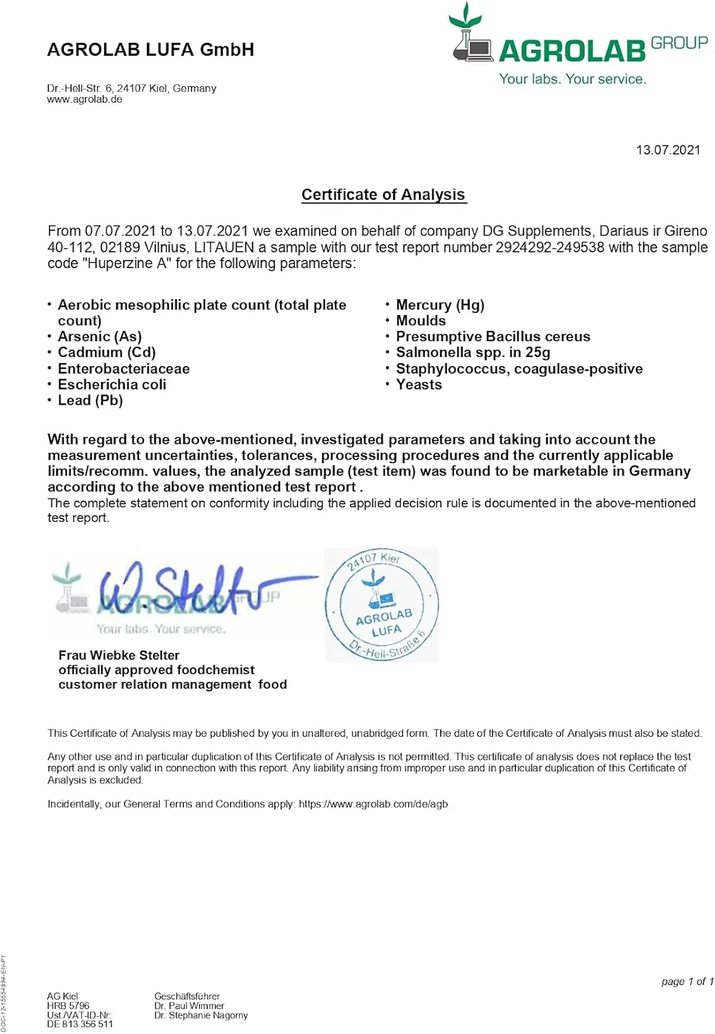 هوپرزین آ 250 میکروگرم 120 کپسول، تست شده در آزمایشگاه، دوز بالا، بدون گلوتن و GMO