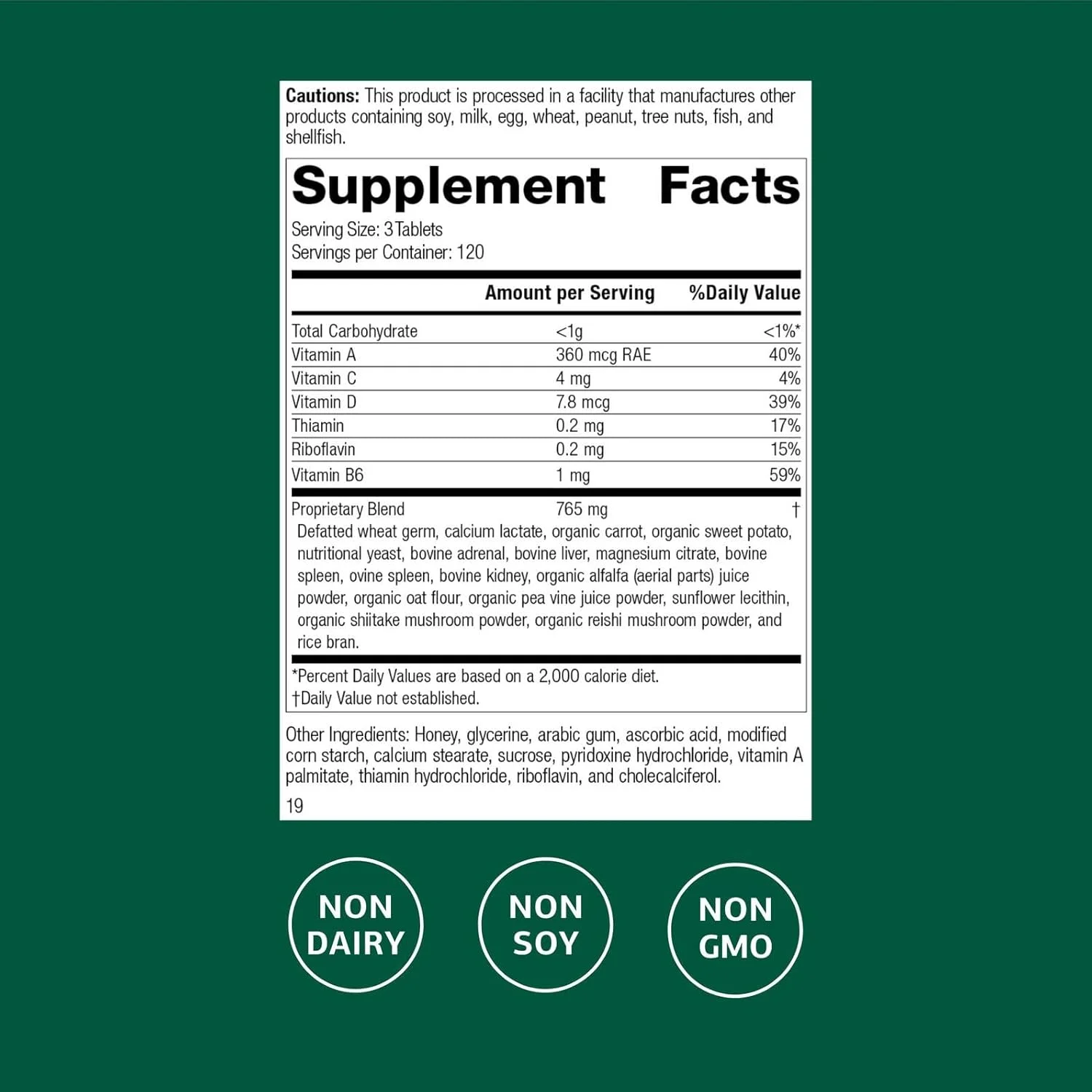 کاتالین - ویتامین های A، B6، C، D، تیامین، ریبوفلاوین، مواد تشکیل دهنده غذایی کامل - 360 قرص
